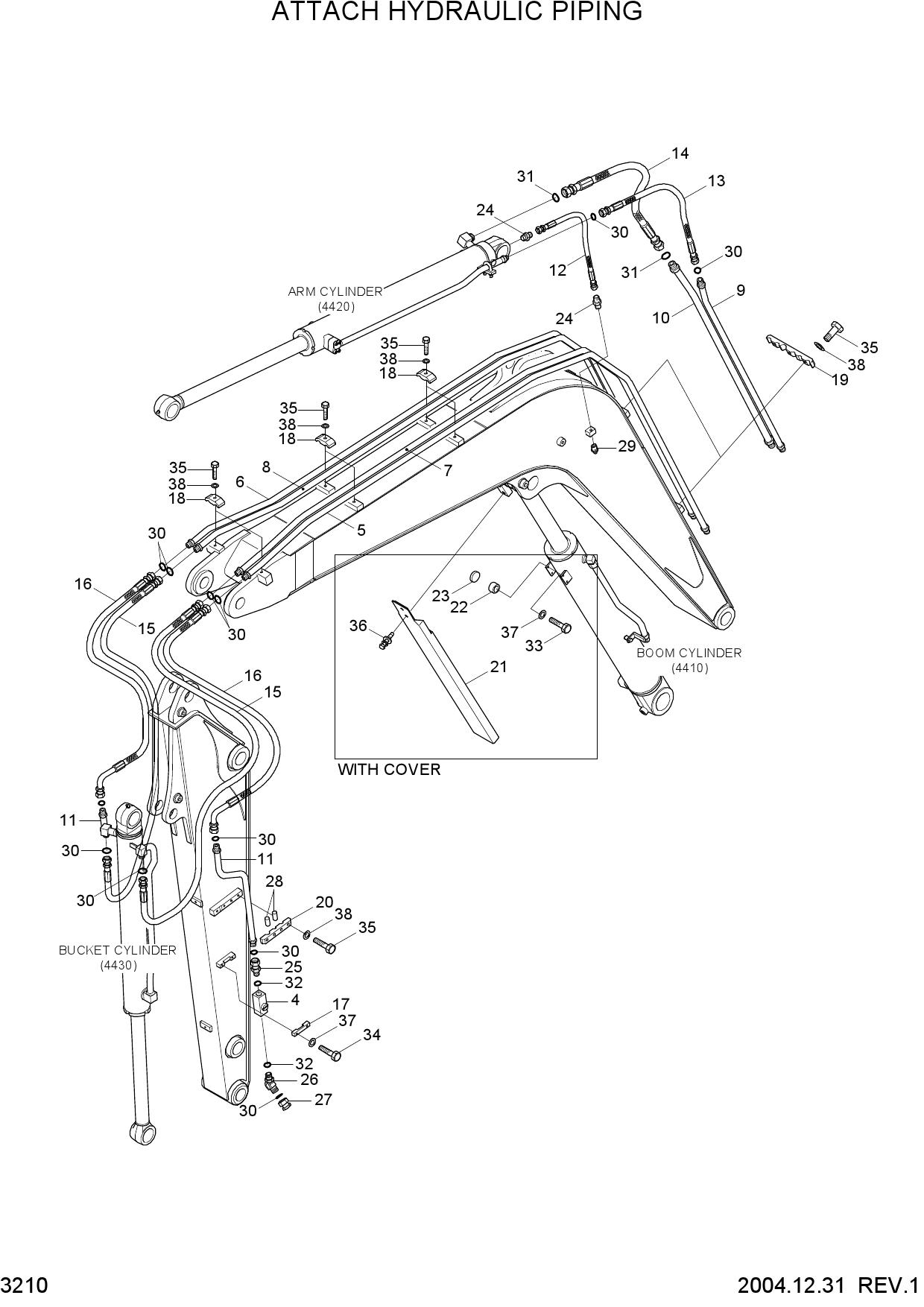 ATTACH HYDRAULIC PIPING