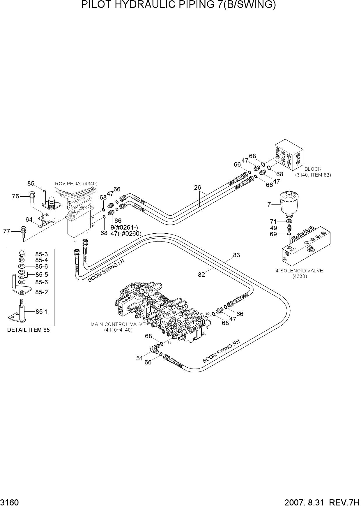 PILOT HYDRAULIC PIPING 7(B/SWING)