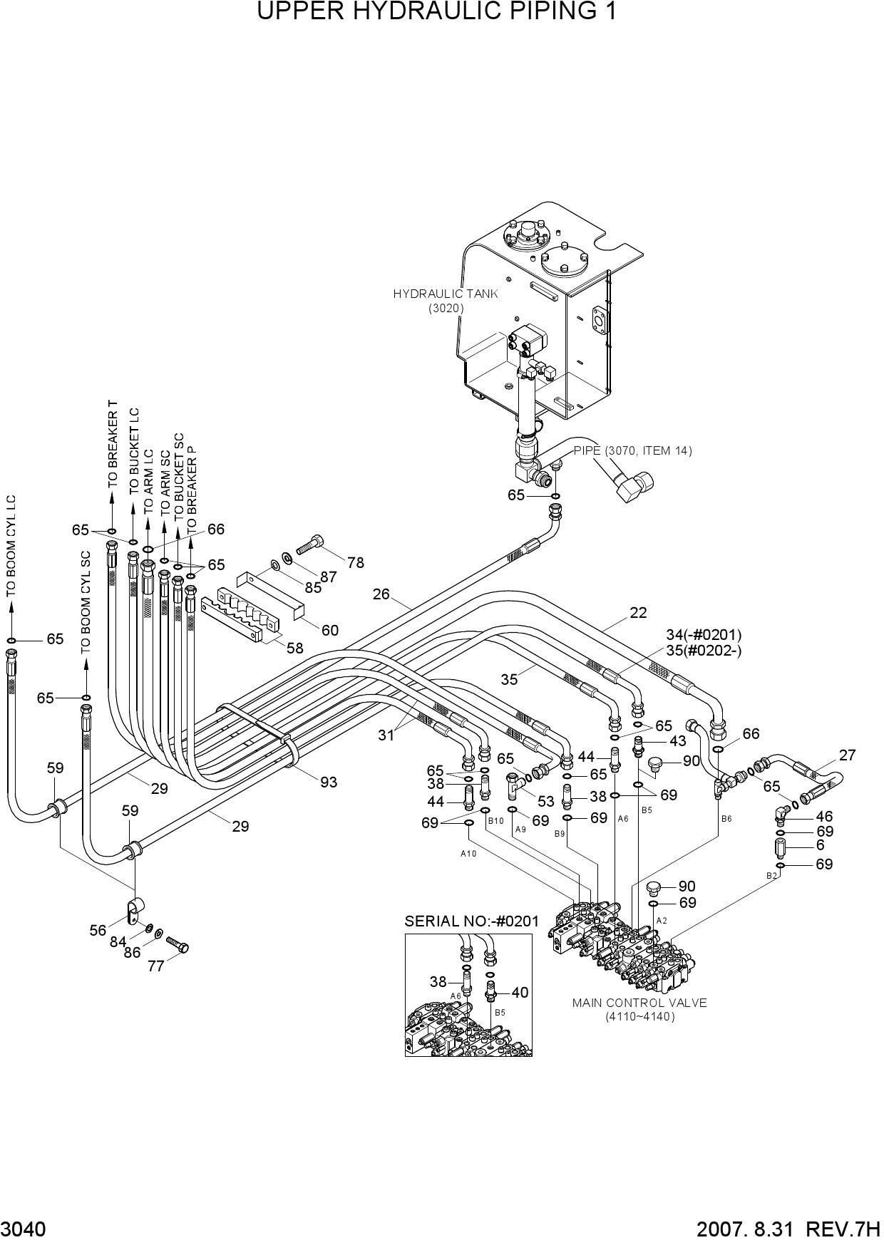 UPPER HYDRAULIC PIPING 1