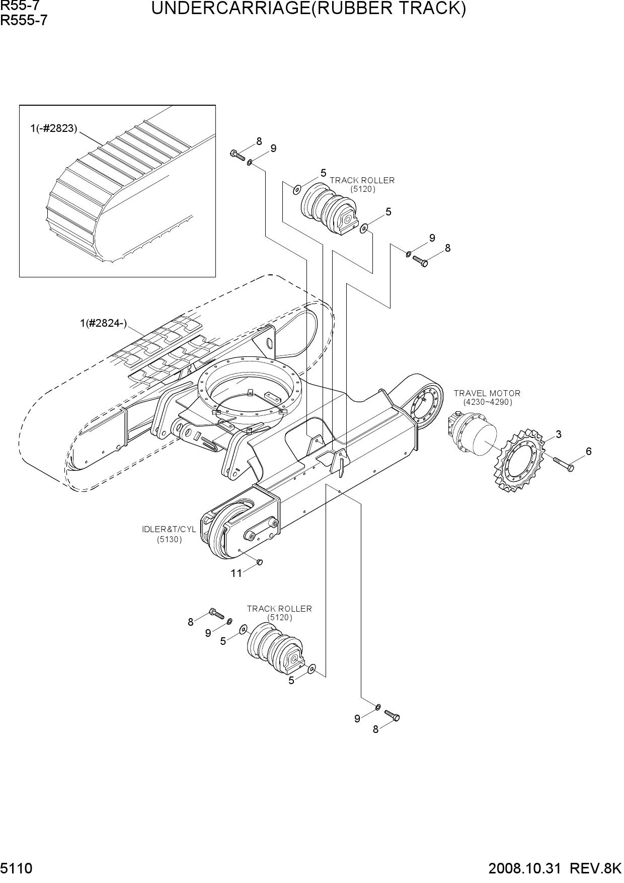 UNDERCARRIAGE(RUBBER TRACK)