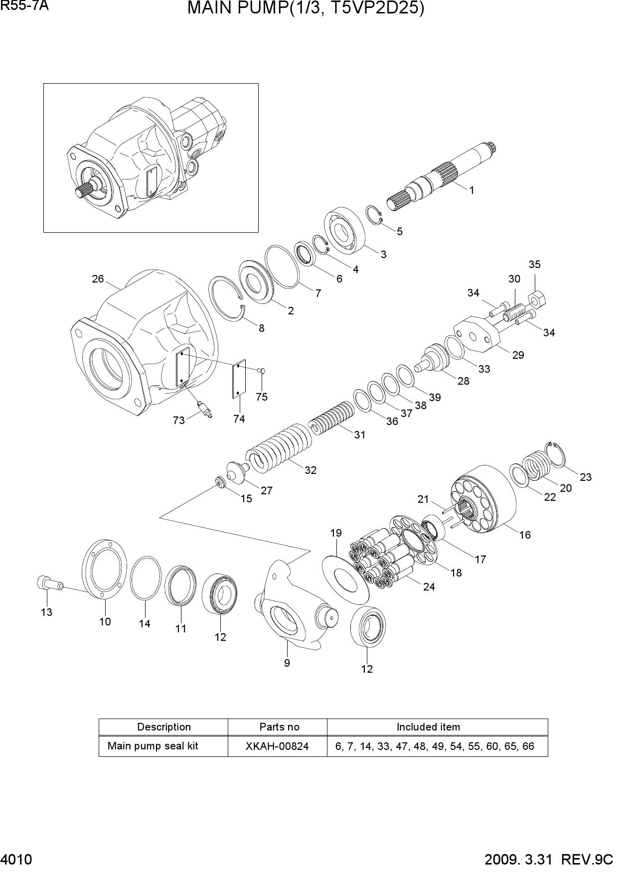 MAIN PUMP(1/3, T5VP2D25)