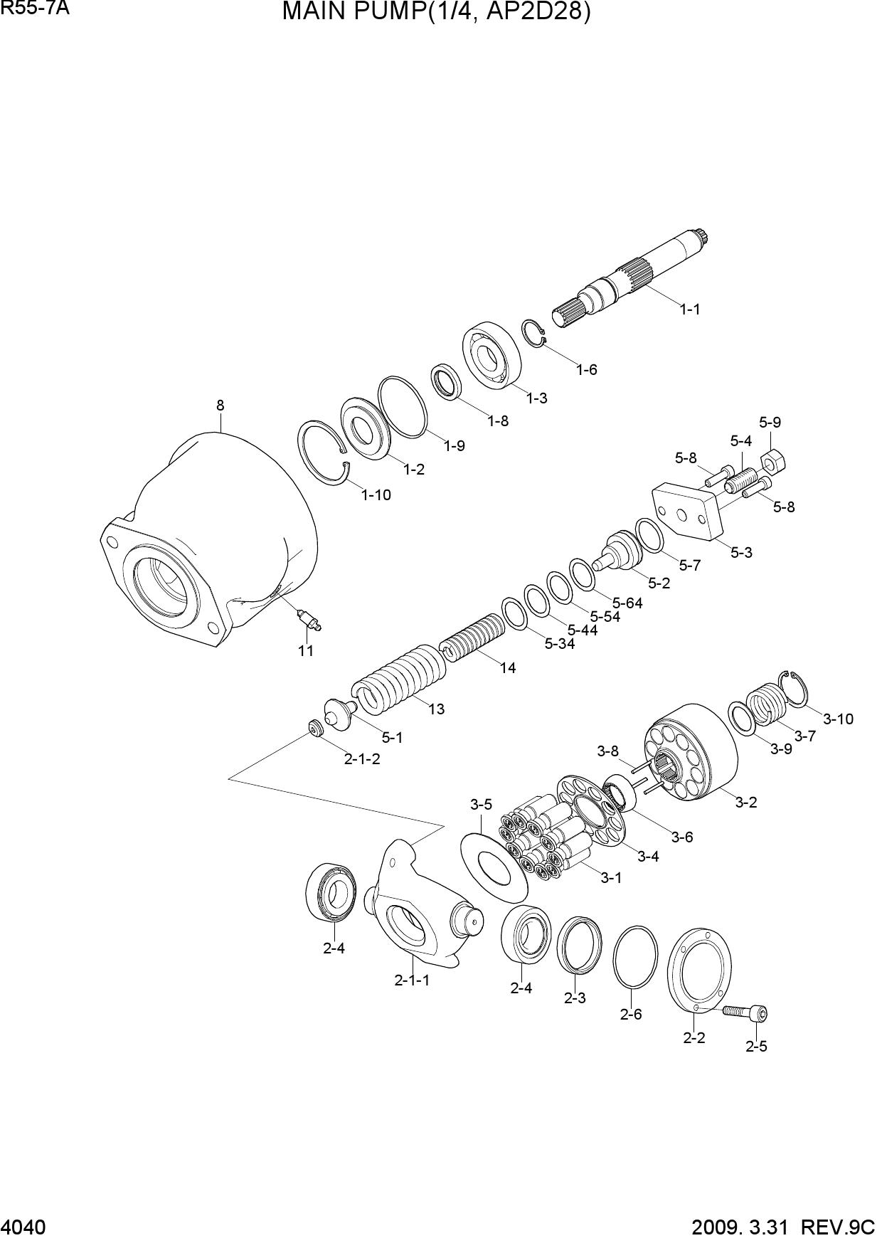 MAIN PUMP(1/4, AP2D28)