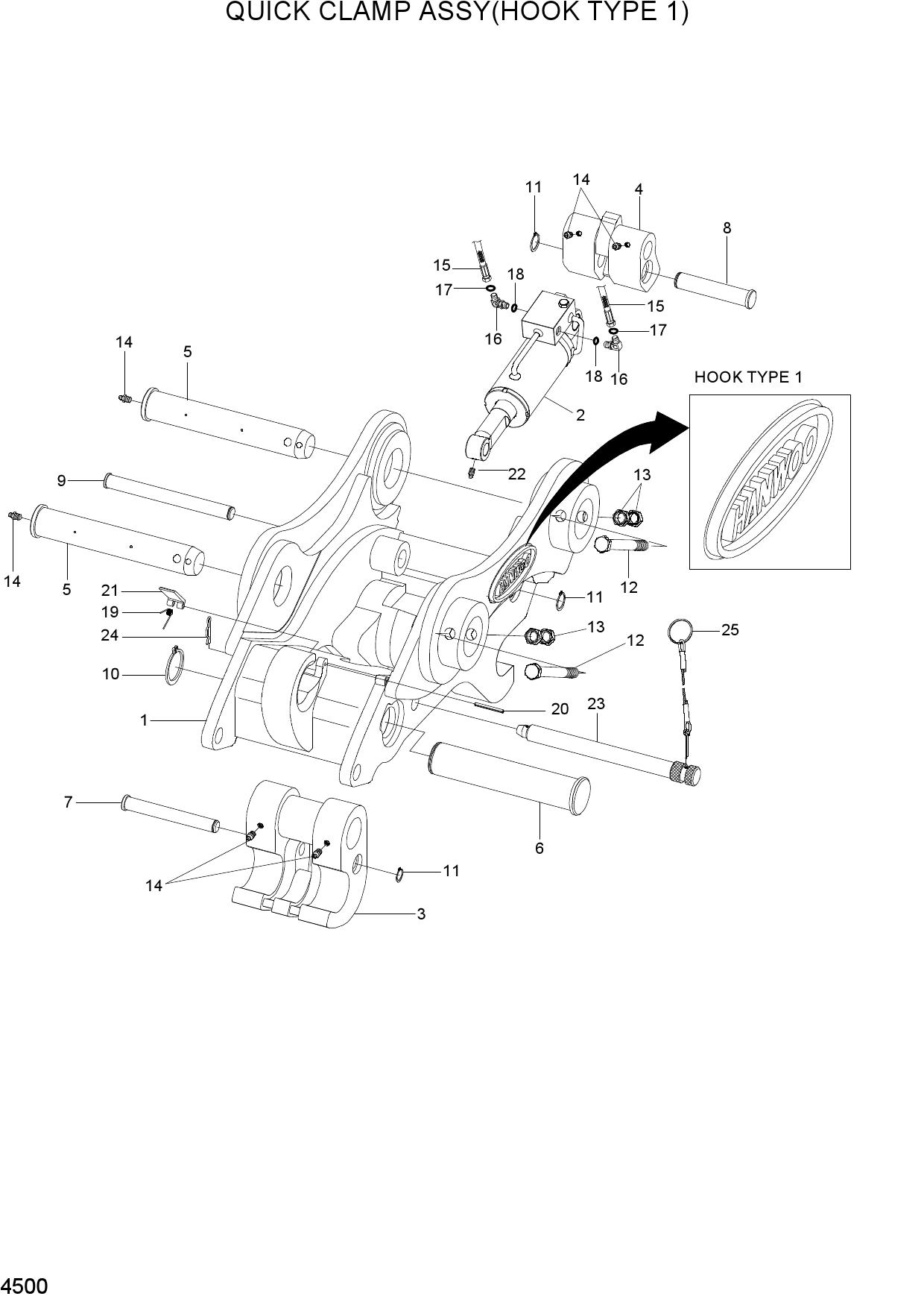 QUICK CLAMP ASSY(HOOK TYPE 1)