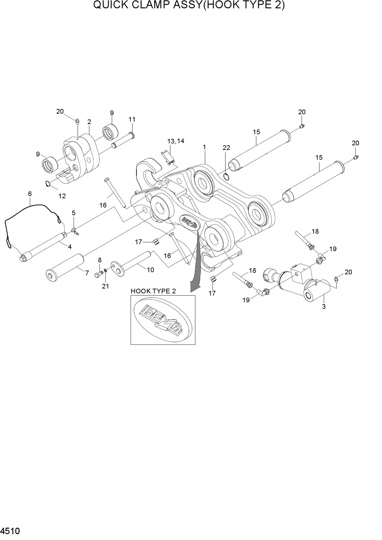 QUICK CLAMP ASSY(HOOK TYPE 2)