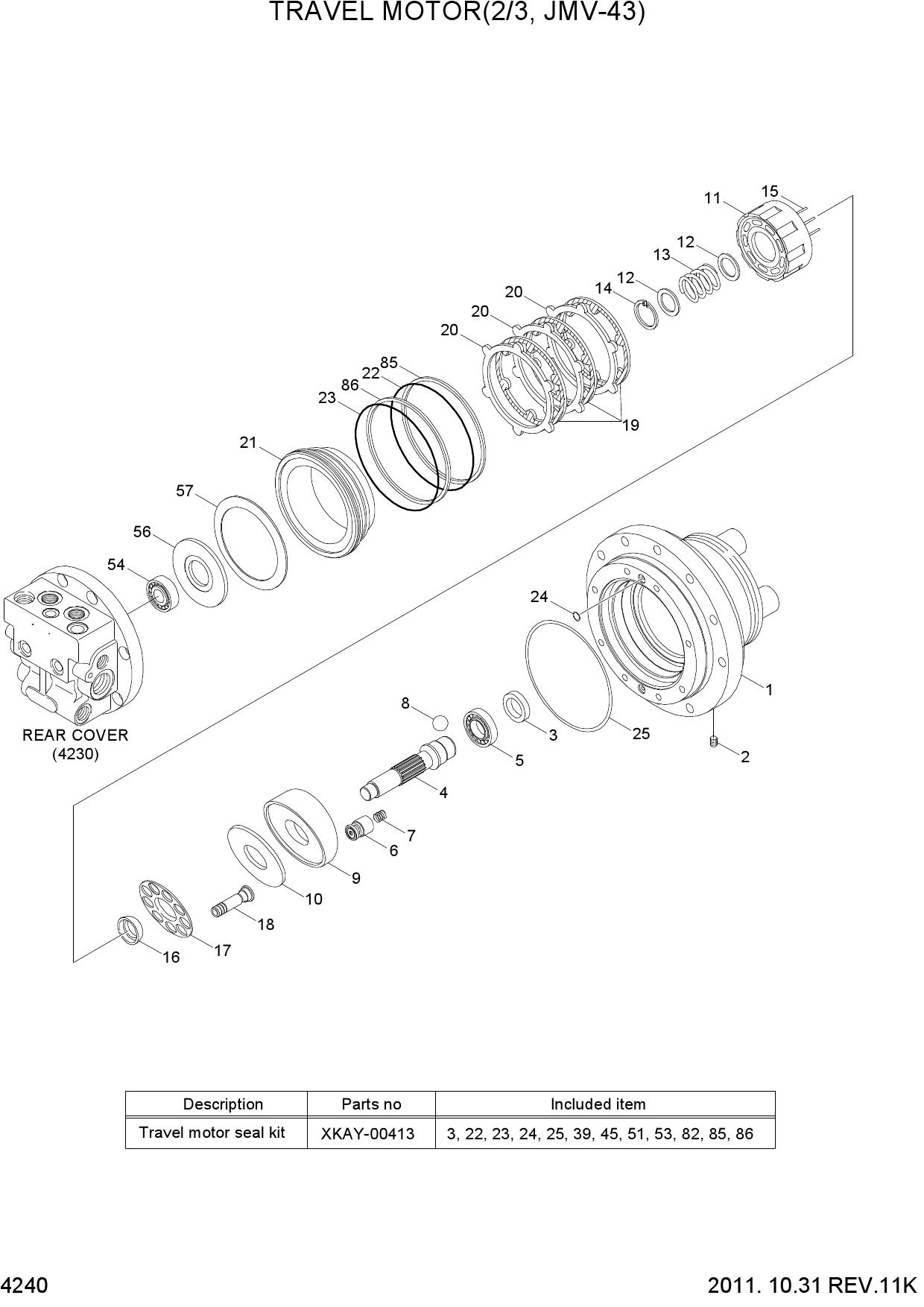 TRAVEL MOTOR(2/3, JMV-43)