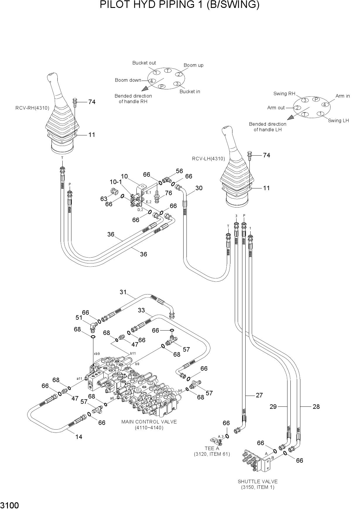 PILOT HYD PIPING 1 (B/SWING)