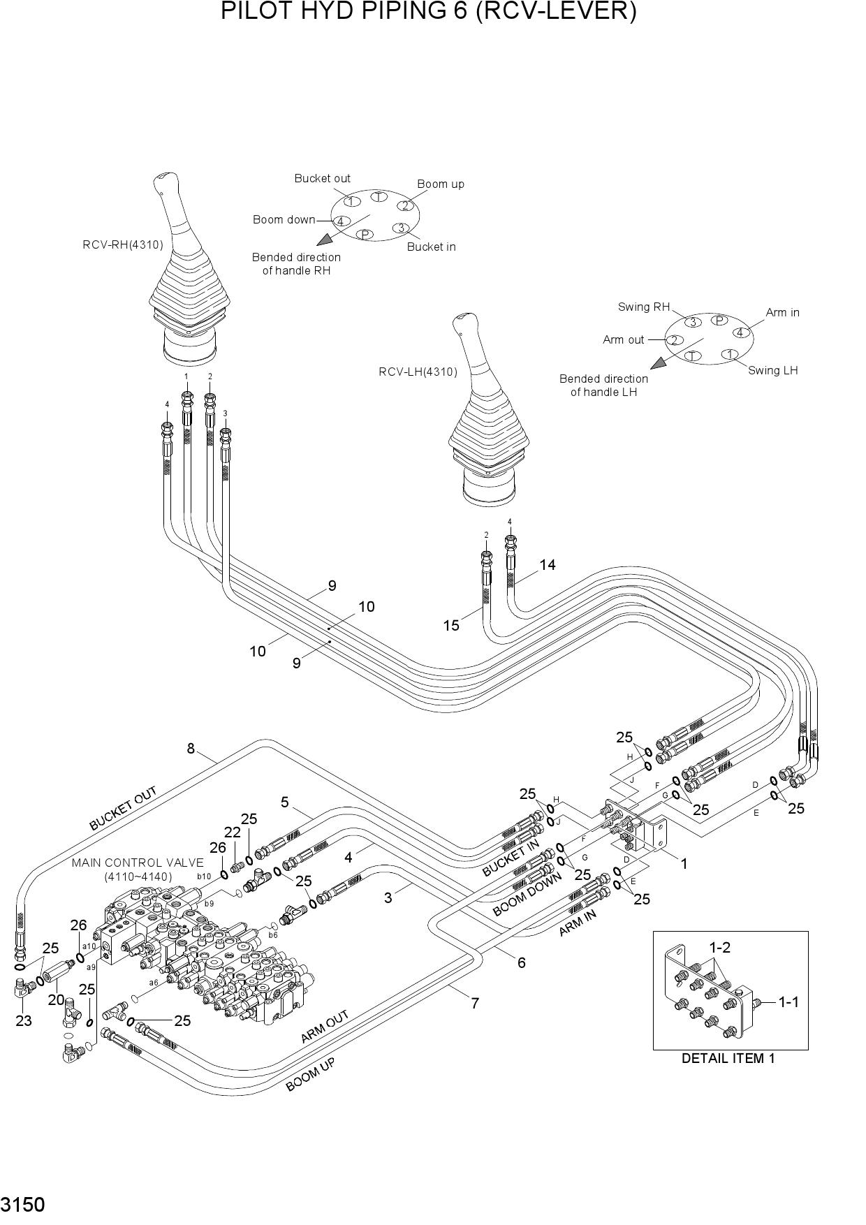 PILOT HYD PIPING 6 (RCV-LEVER)