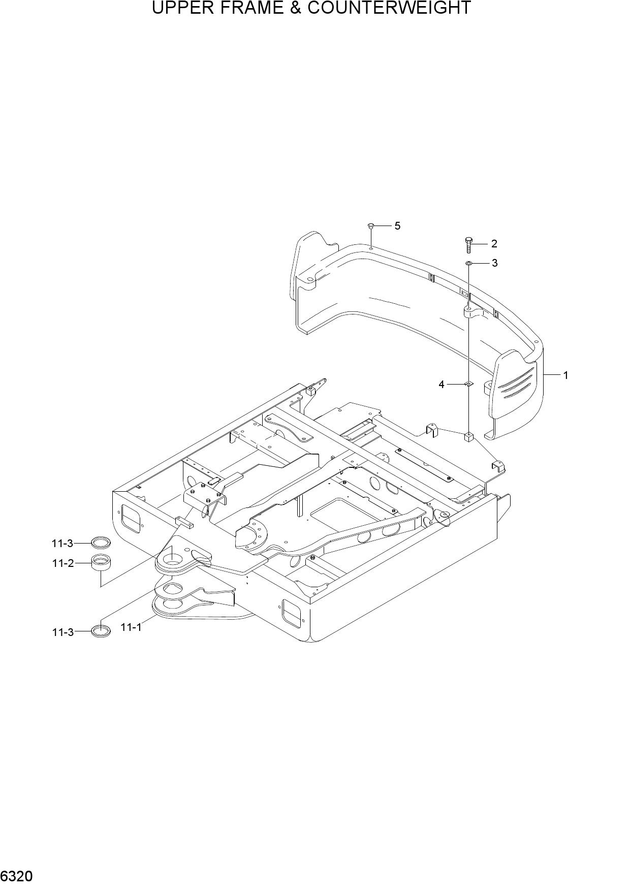 UPPER FRAME & COUNTERWEIGHT