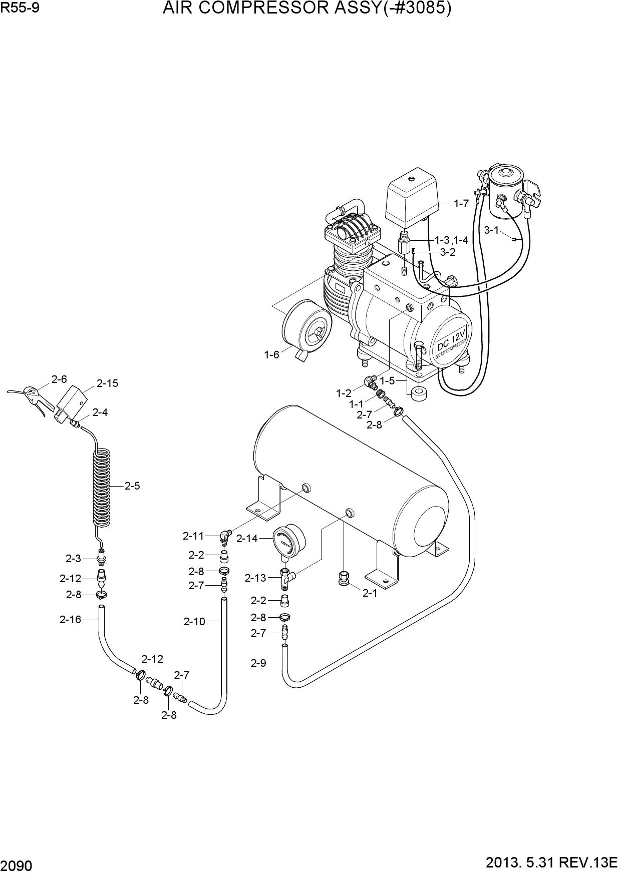 AIR COMPRESSOR ASSY(-#3085)