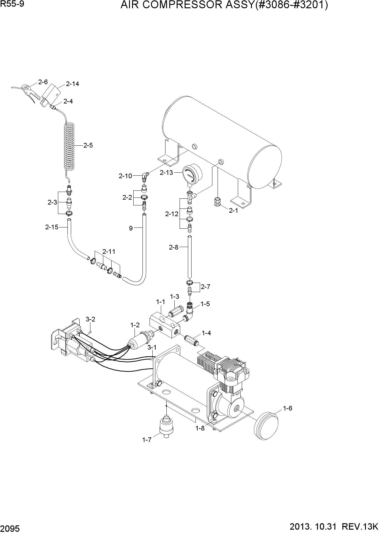 AIR COMPRESSOR ASSY(#3086-#3201)