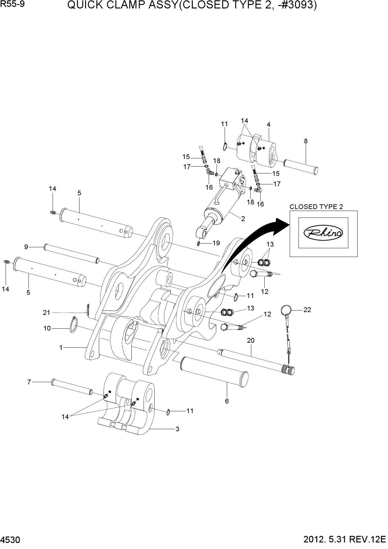 QUICK CLAMP ASSY(CLOSED TYPE 2, -#3093)