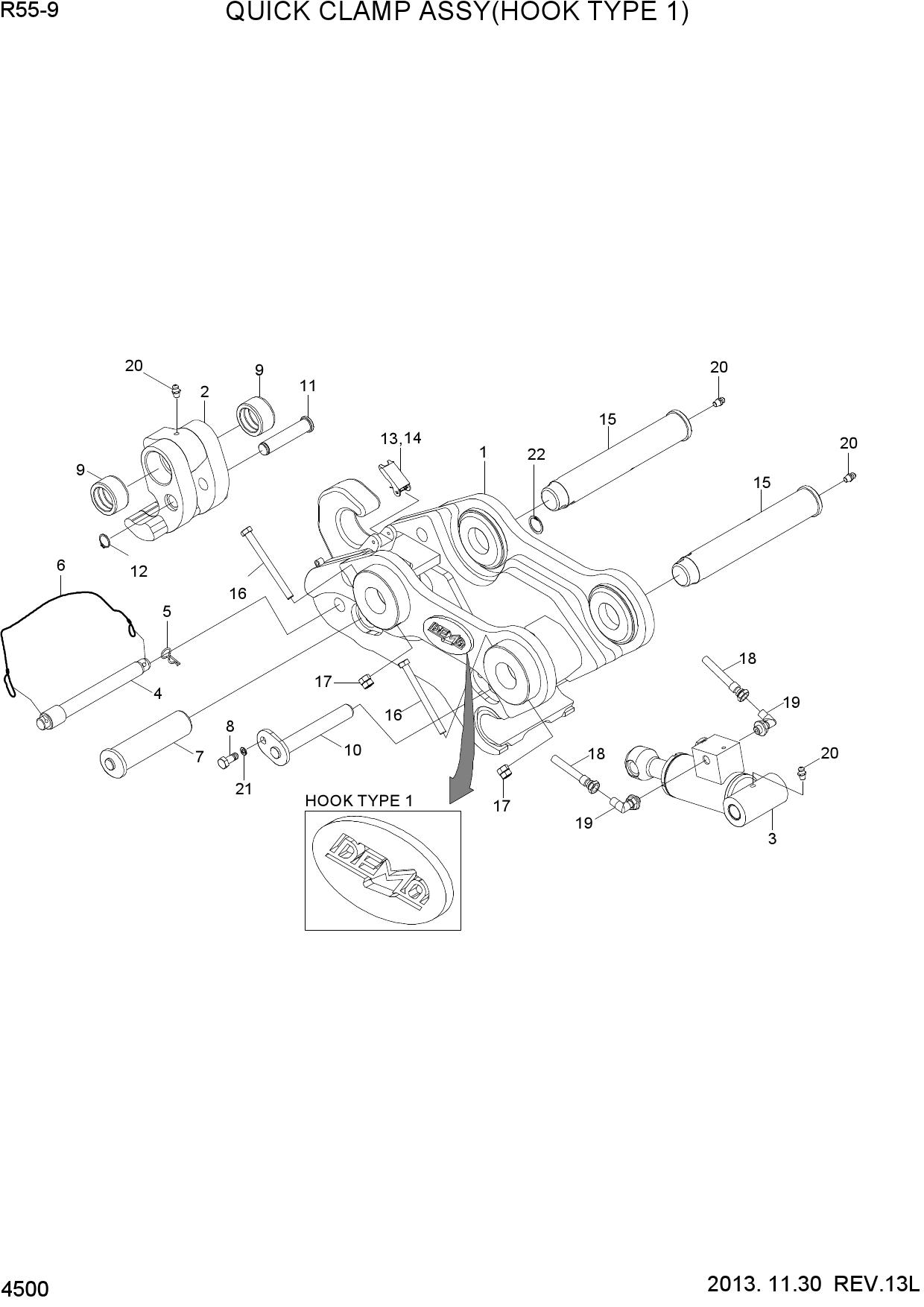 QUICK CLAMP ASSY(HOOK TYPE 1,-#3201)