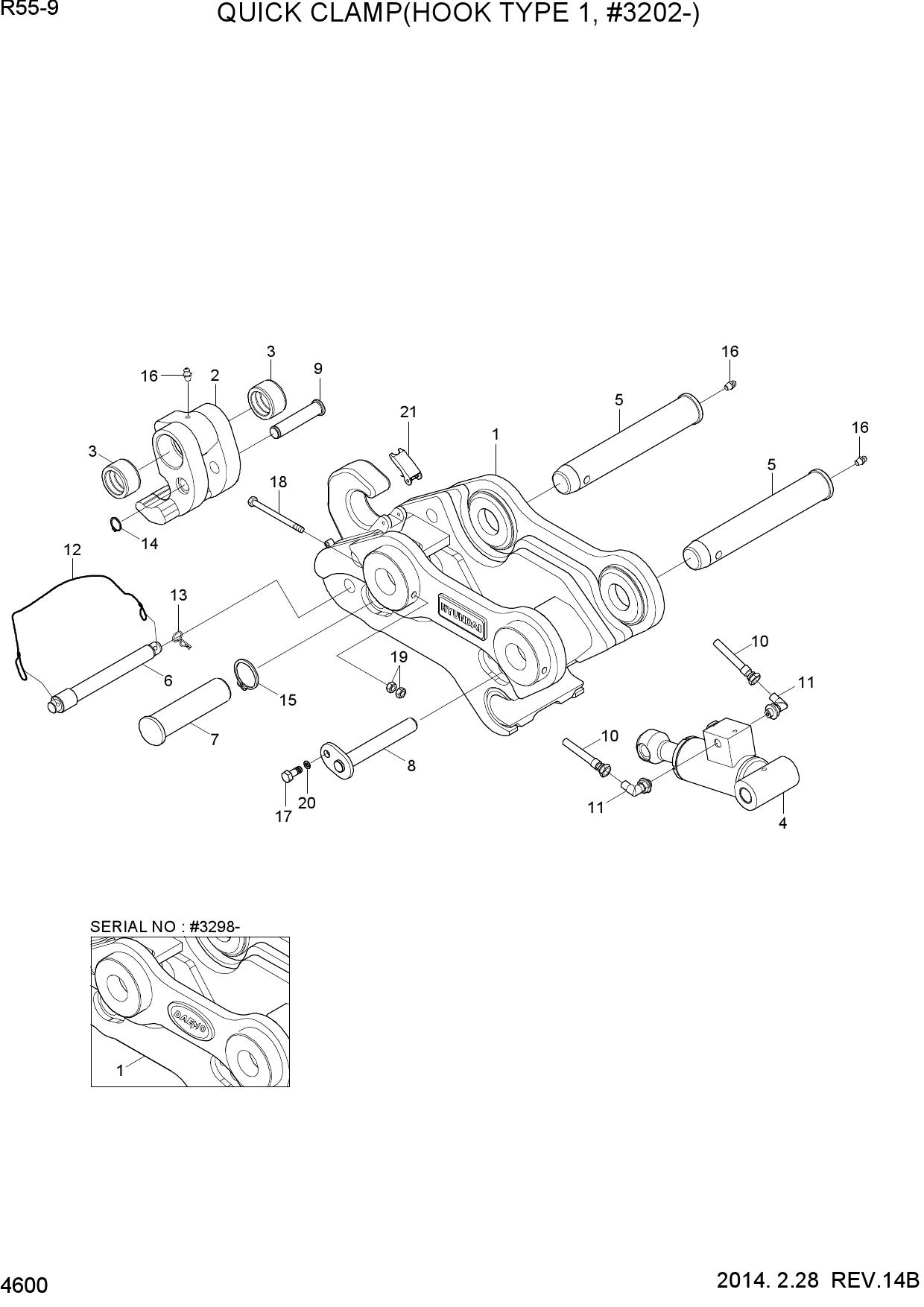 QUICK CLAMP ASSY(HOOK TYPE, #3202-)