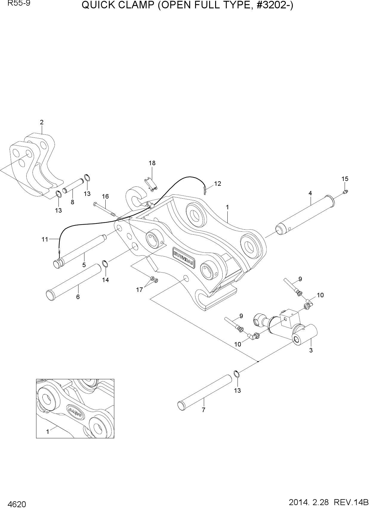 QUICK CLAMP ASSY(OPEN FULL TYPE, #3202-)