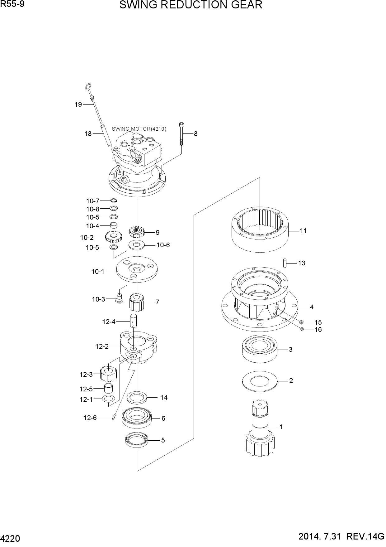 SWING REDUCTION GEAR