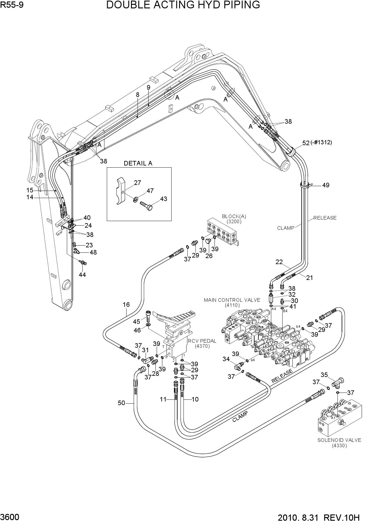 DOUBLE ACTING HYD PIPING(BOOM FIXED)