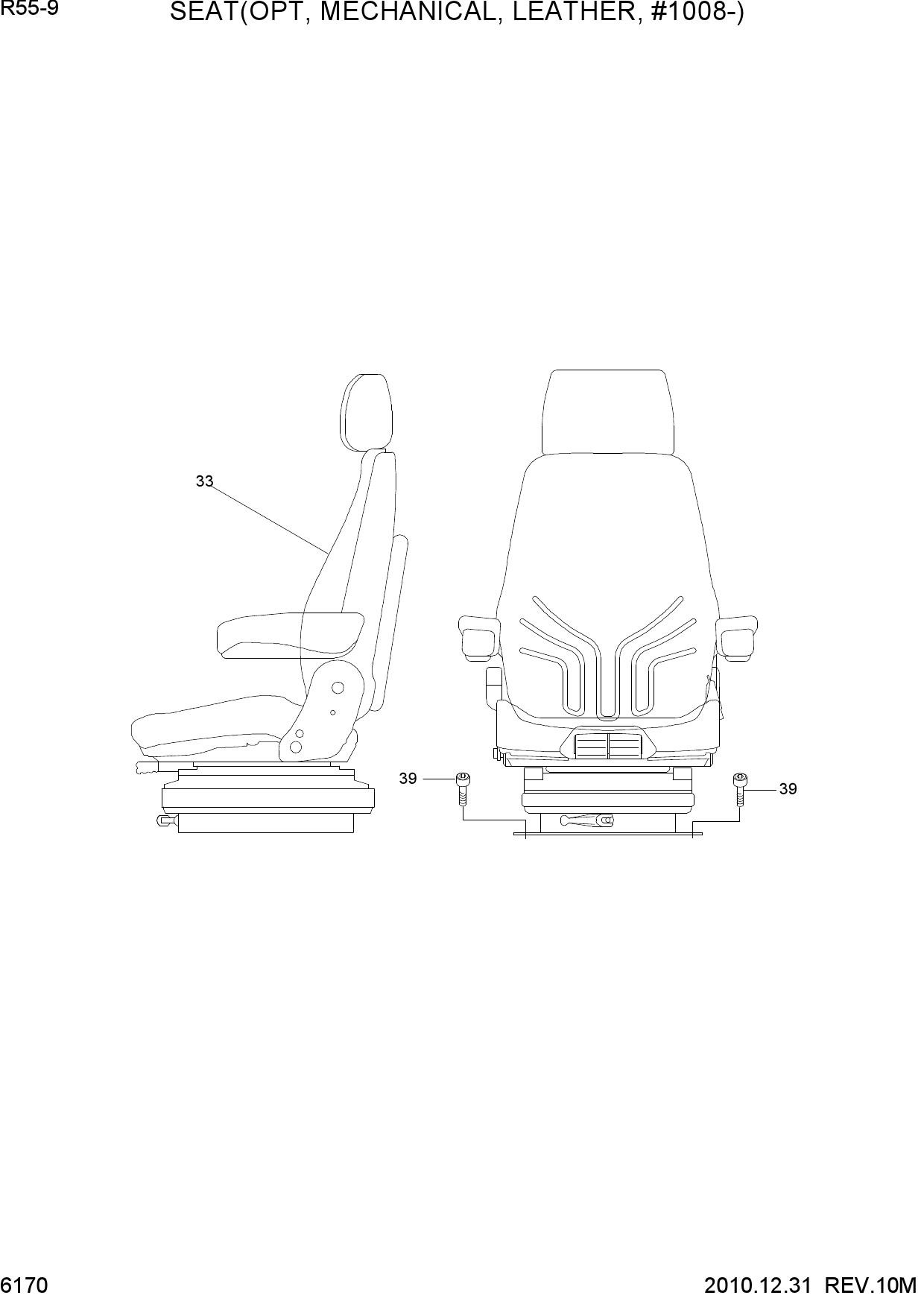 SEAT(OPT, MECHANICAL, LEATHER, #1008-)
