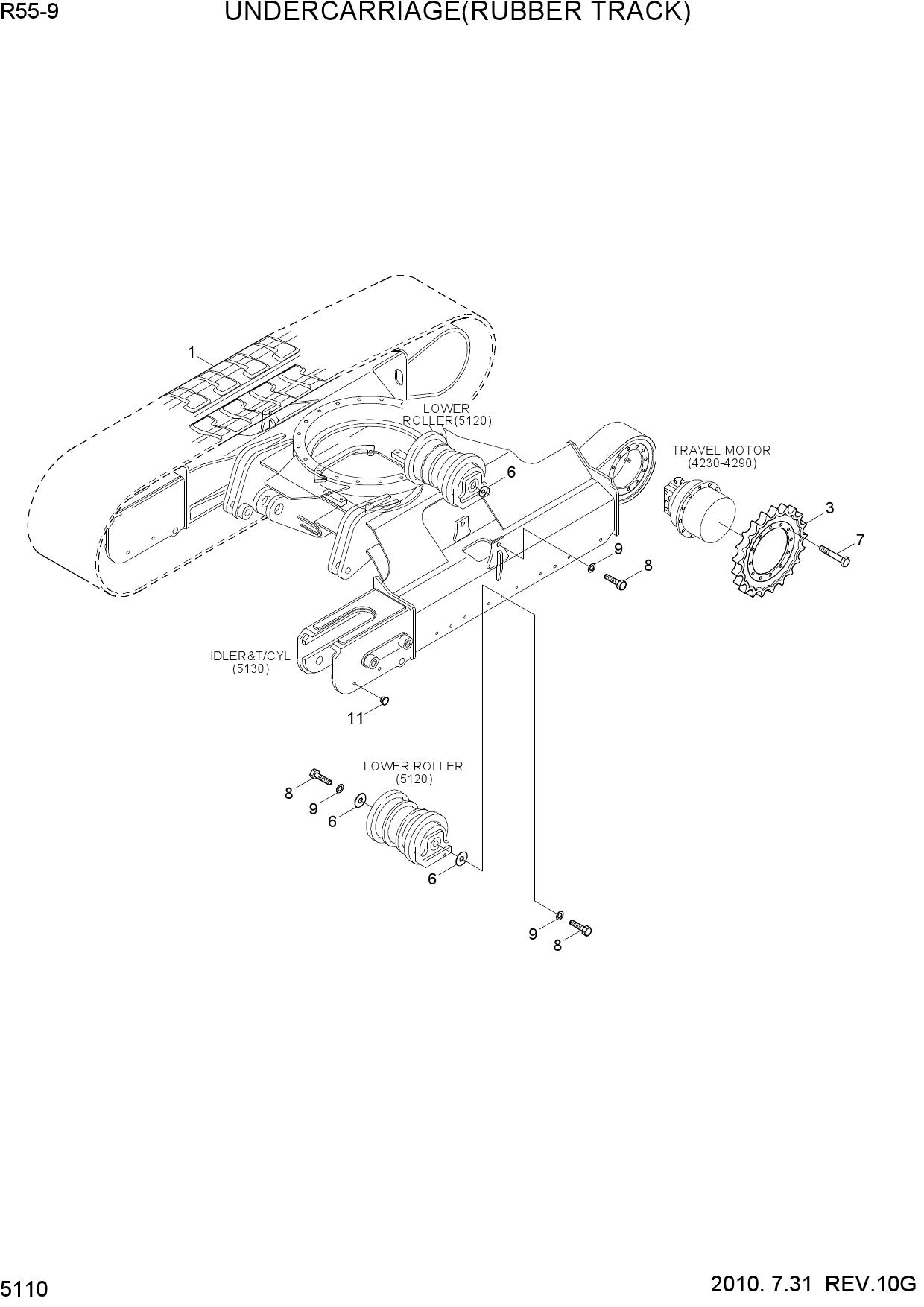 UNDERCARRIAGE(RUBBER TRACK)