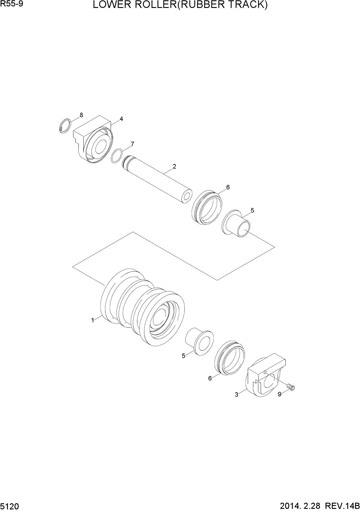 UPPER & LOWER ROLLER(RUBBER TRACK)