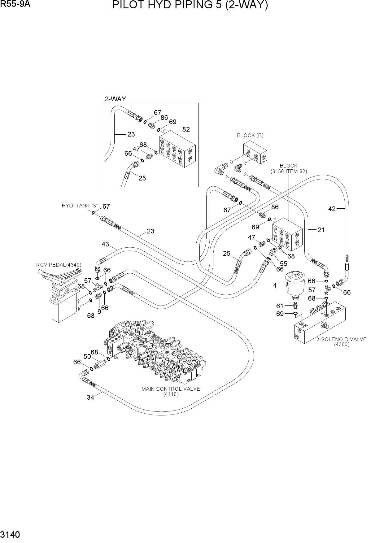 PILOT HYD PIPING 5 (2-WAY)
