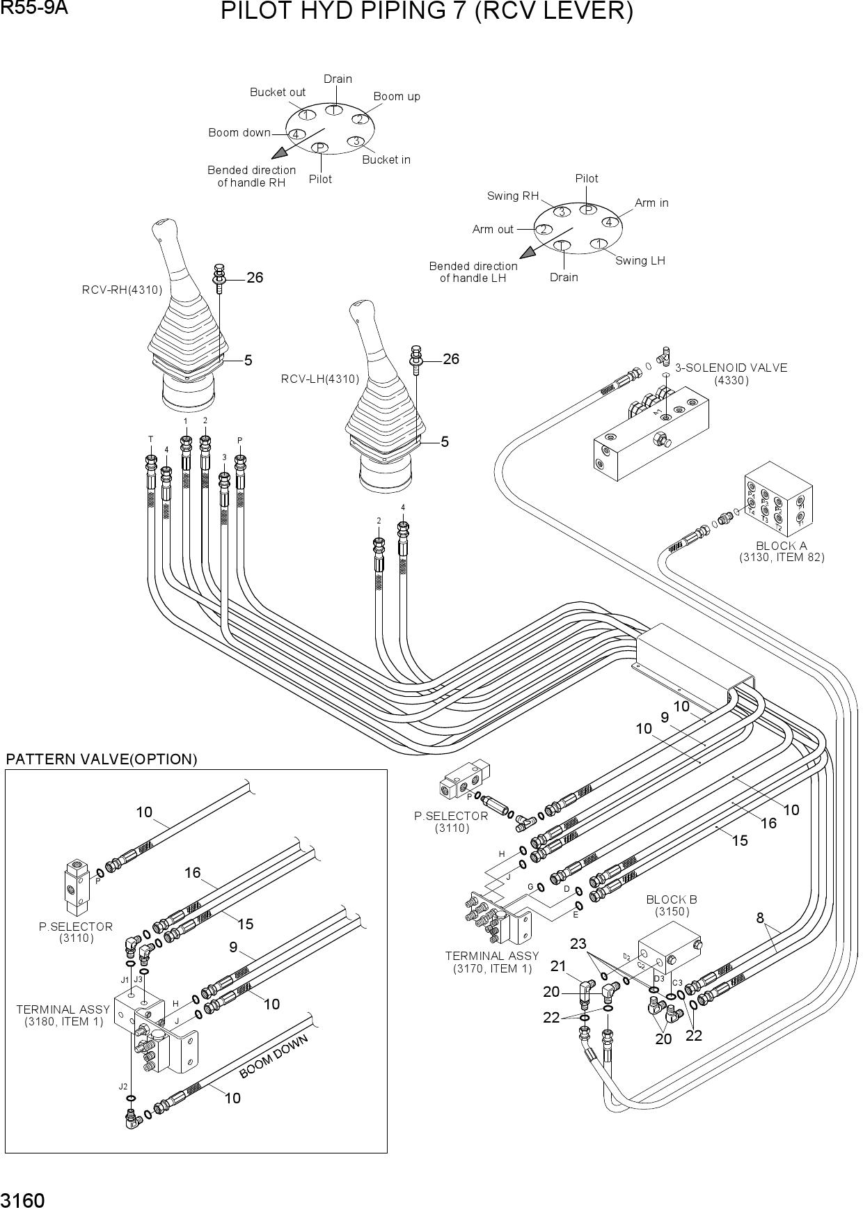 PILOT HYD PIPING 7 (RCV LEVER)