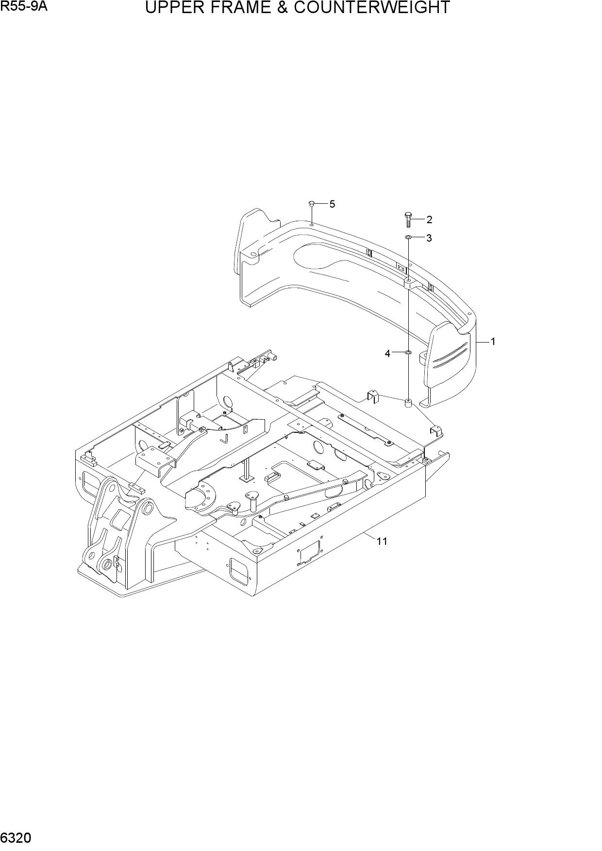 UPPER FRAME & COUNTERWEIGHT