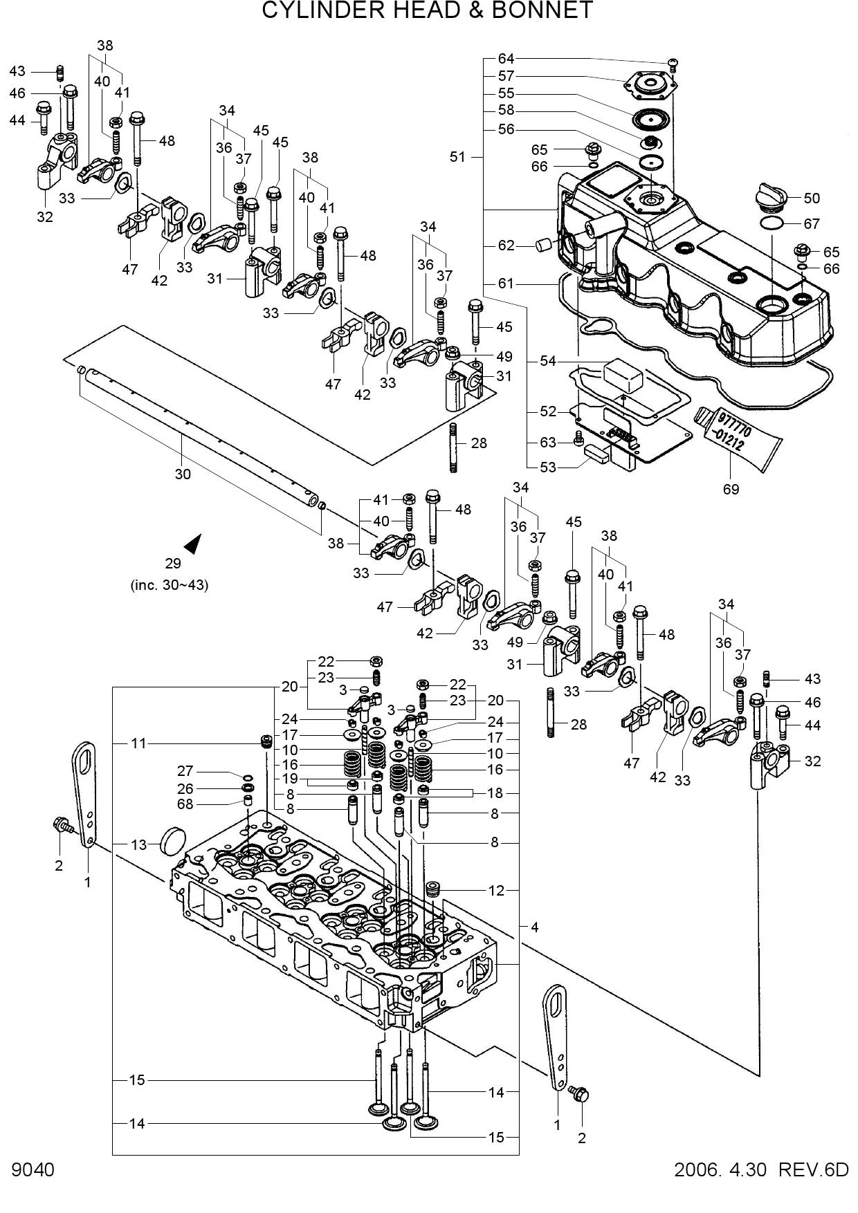 CYLINDER HEAD & BONNET