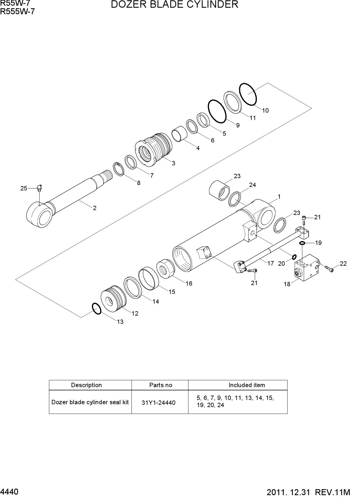 DOZER BLADE CYLINDER
