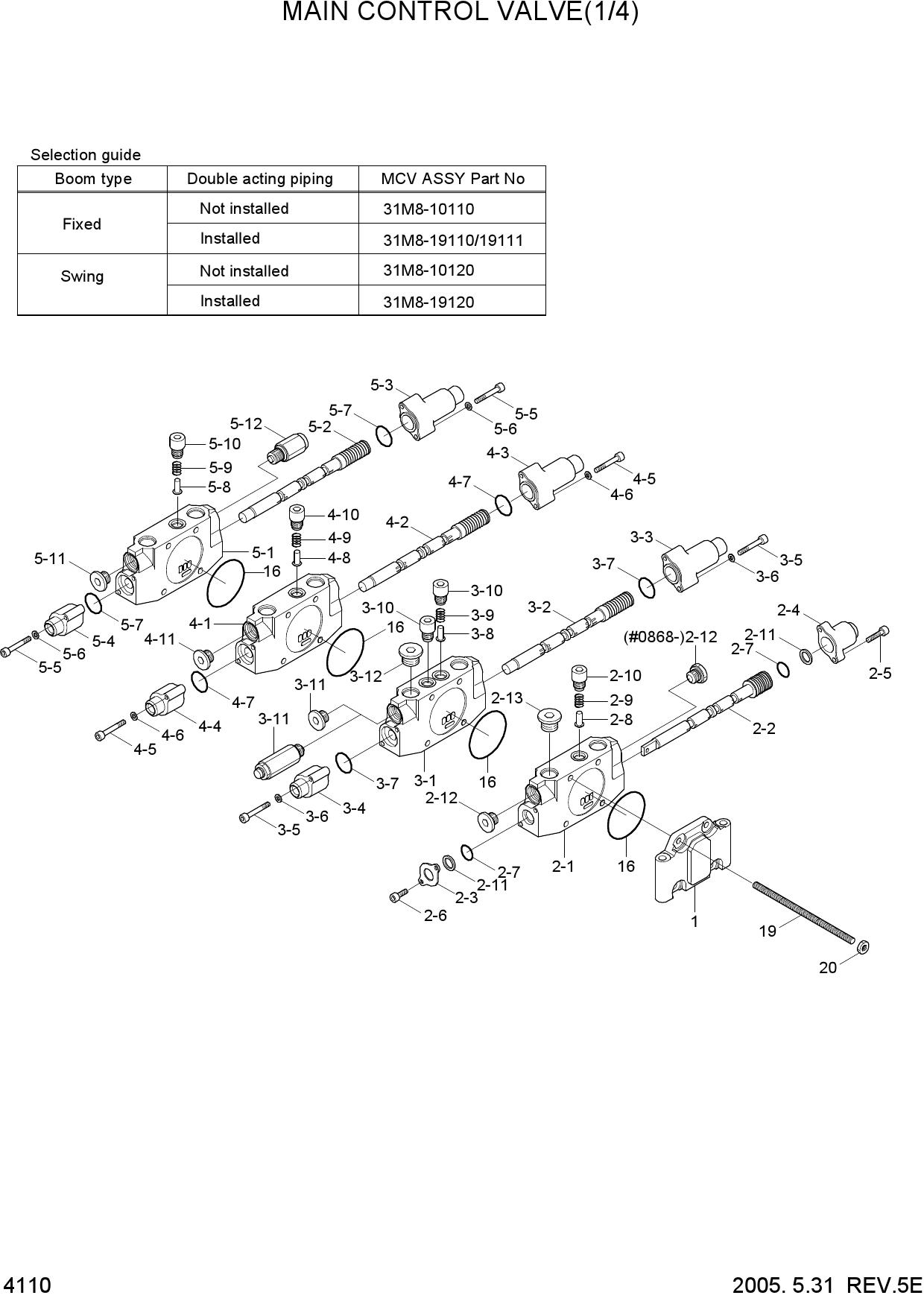 MAIN CONTROL VALVE(1/4)