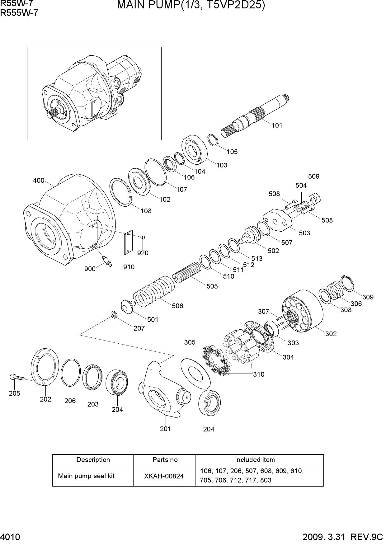 MAIN PUMP(1/3, T5VP2D25)