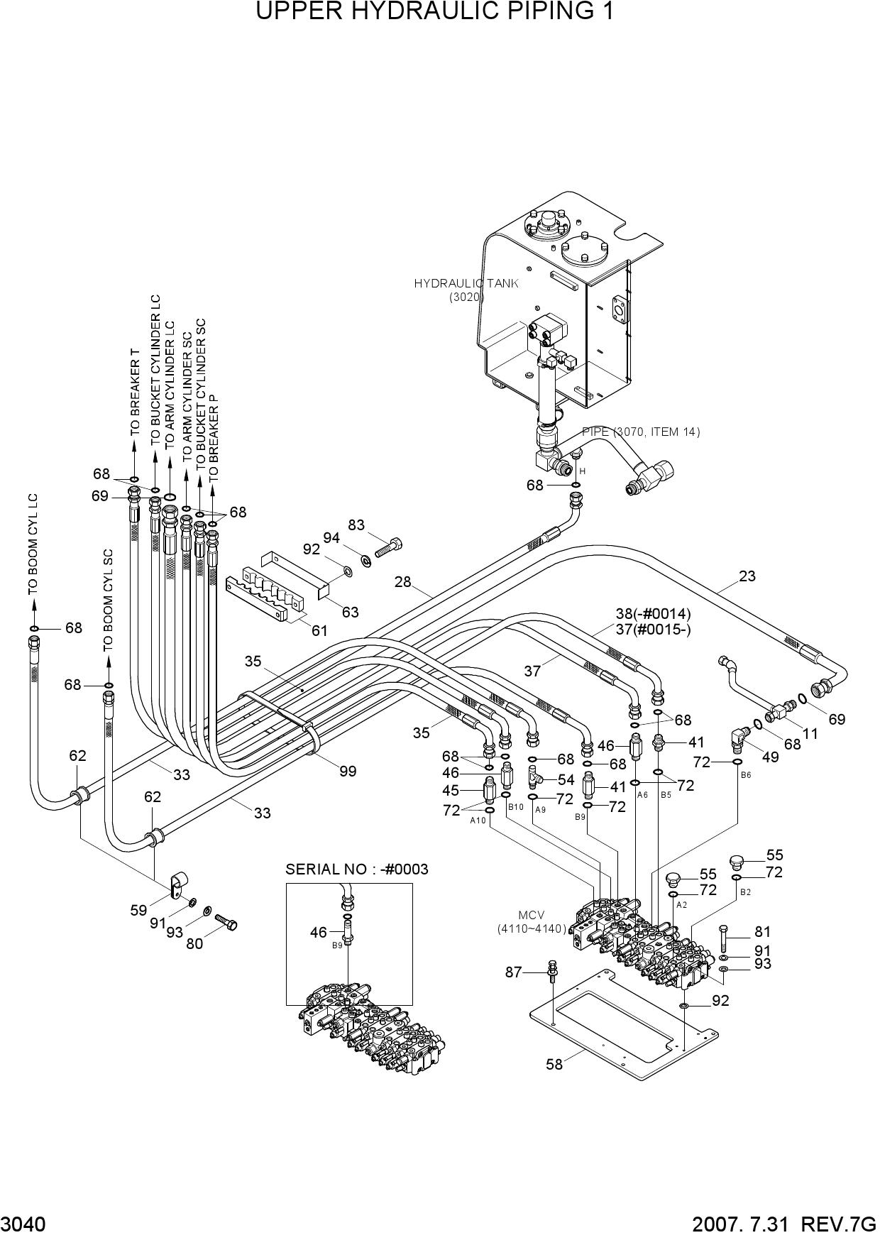 UPPER HYDRAULIC PIPING 1