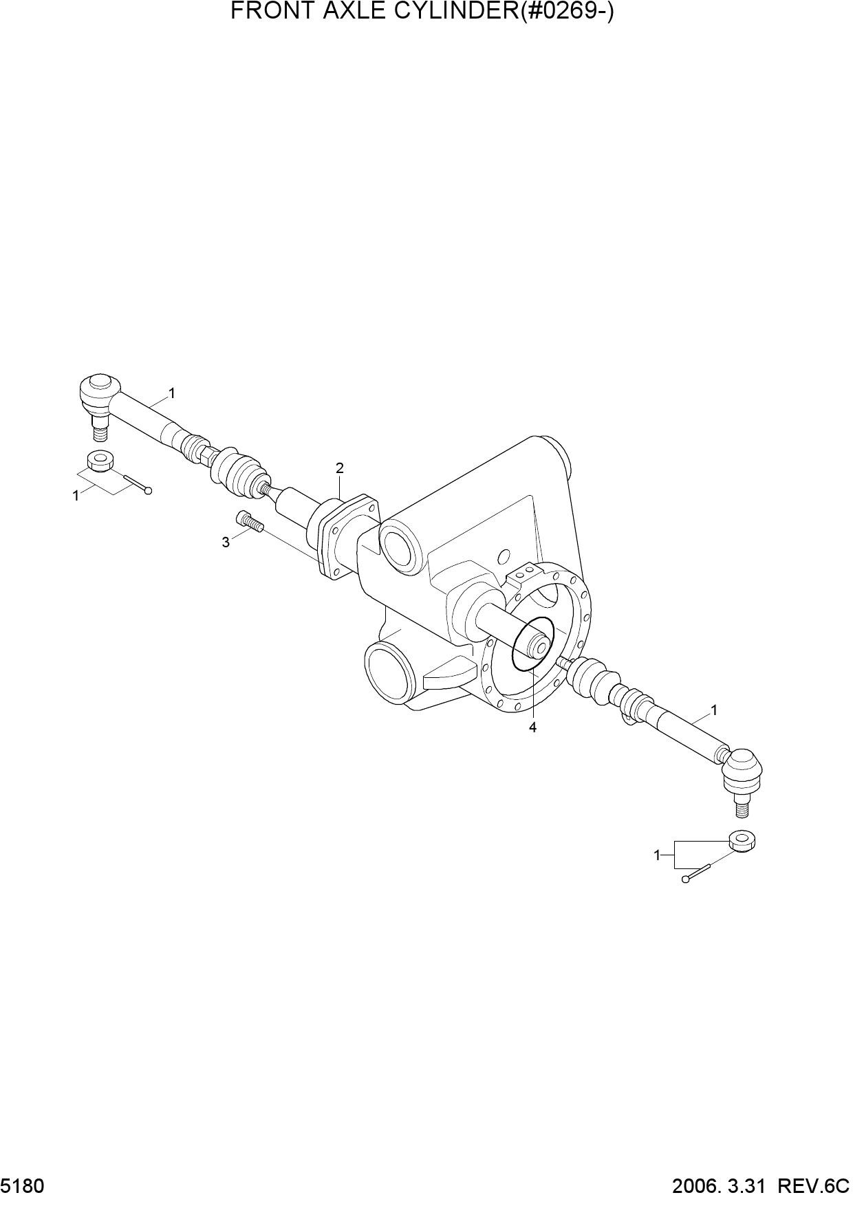 FRONT AXLE CYLINDER(#0269-)