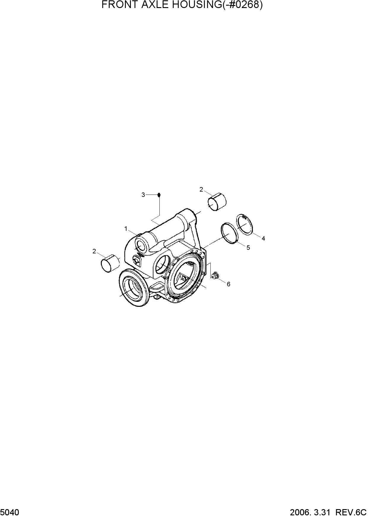 FRONT AXLE HOUSING(-#0268)