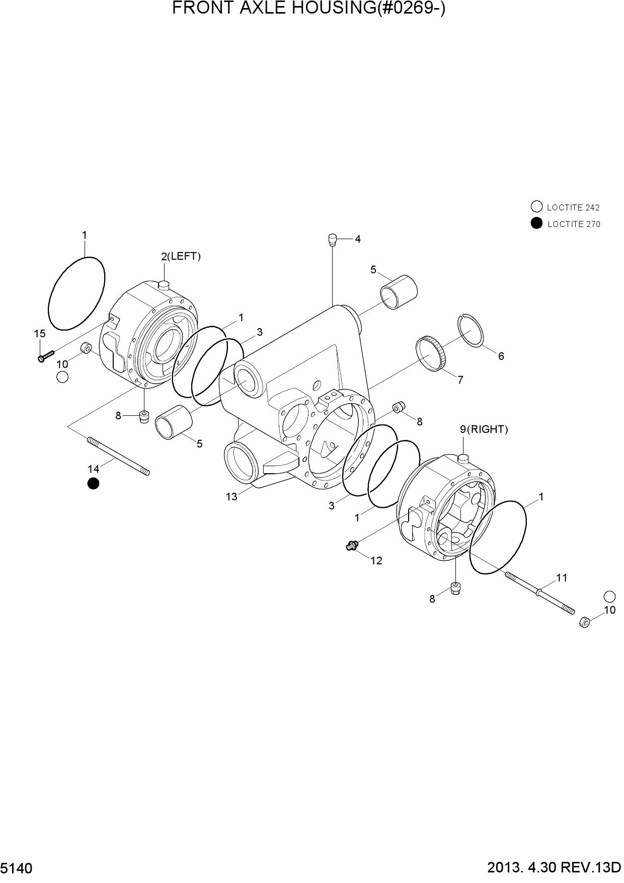 FRONT AXLE HOUSING(#0269-)
