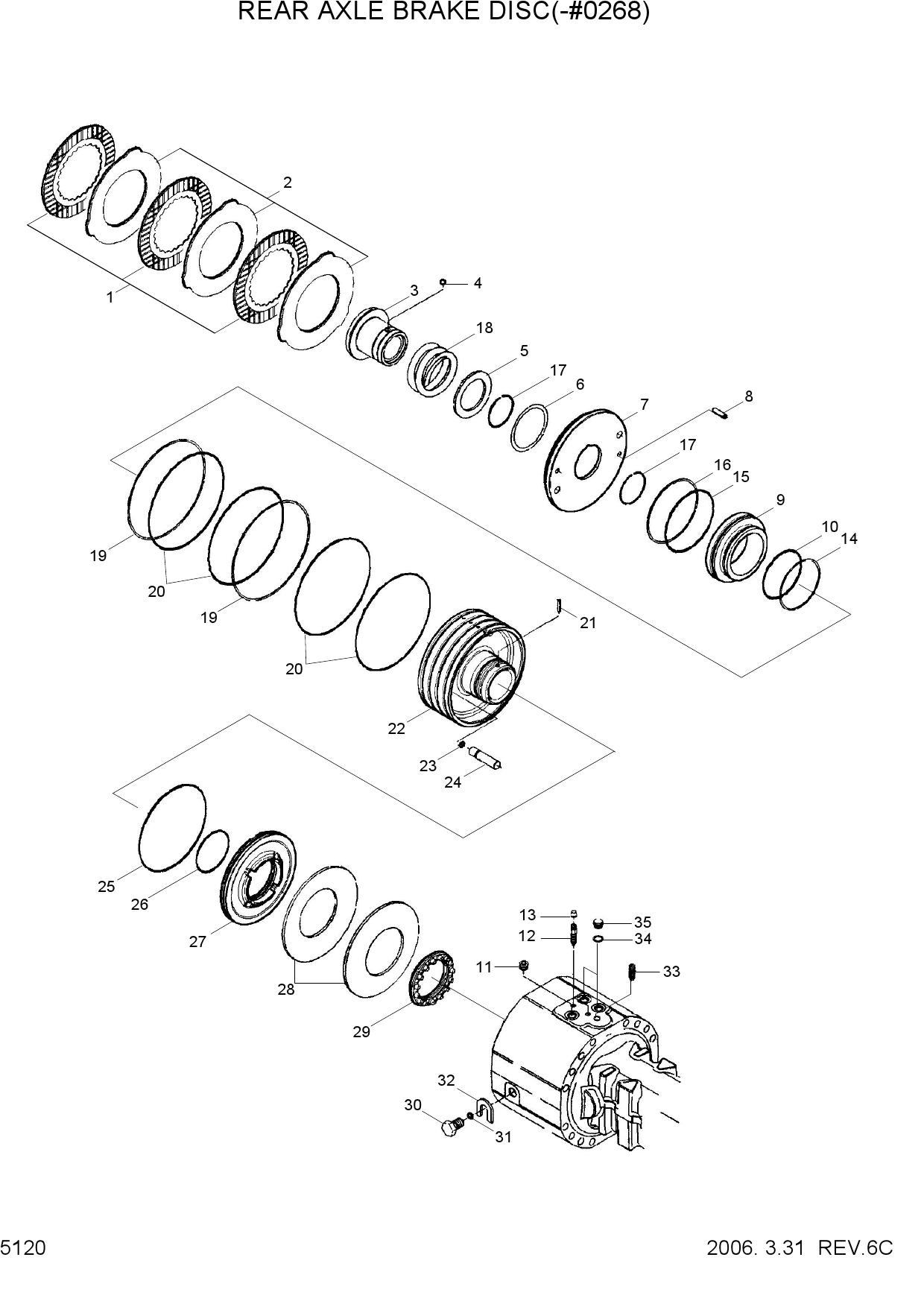 REAR AXLE BRAKE DISC(-#0268)