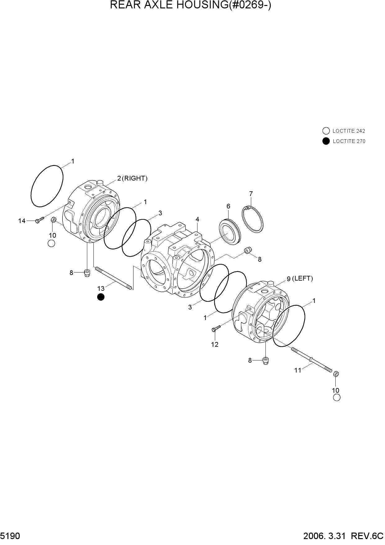 REAR AXLE HOUSING(#0269-)