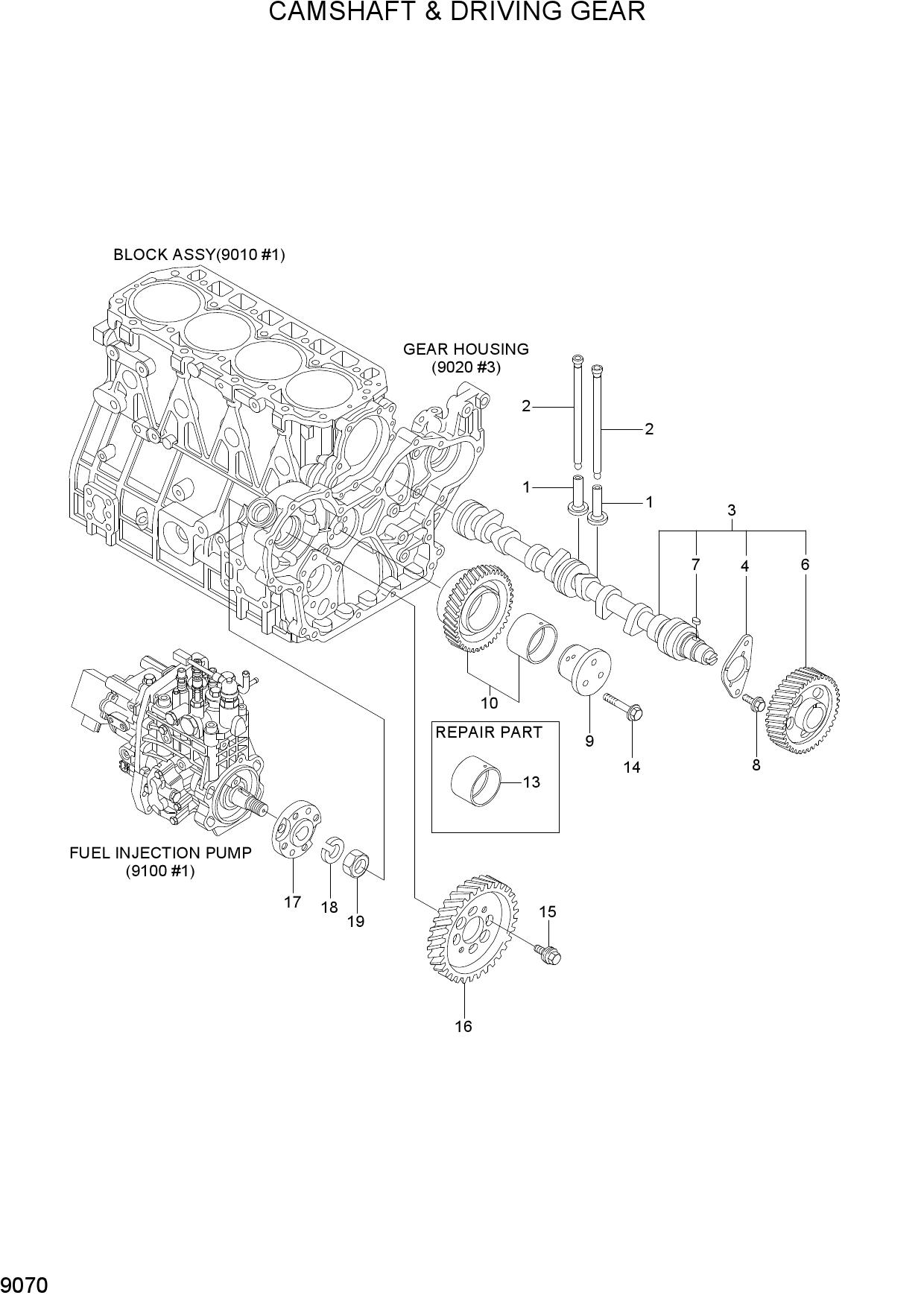 CAMSHAFT & DRIVING GEAR