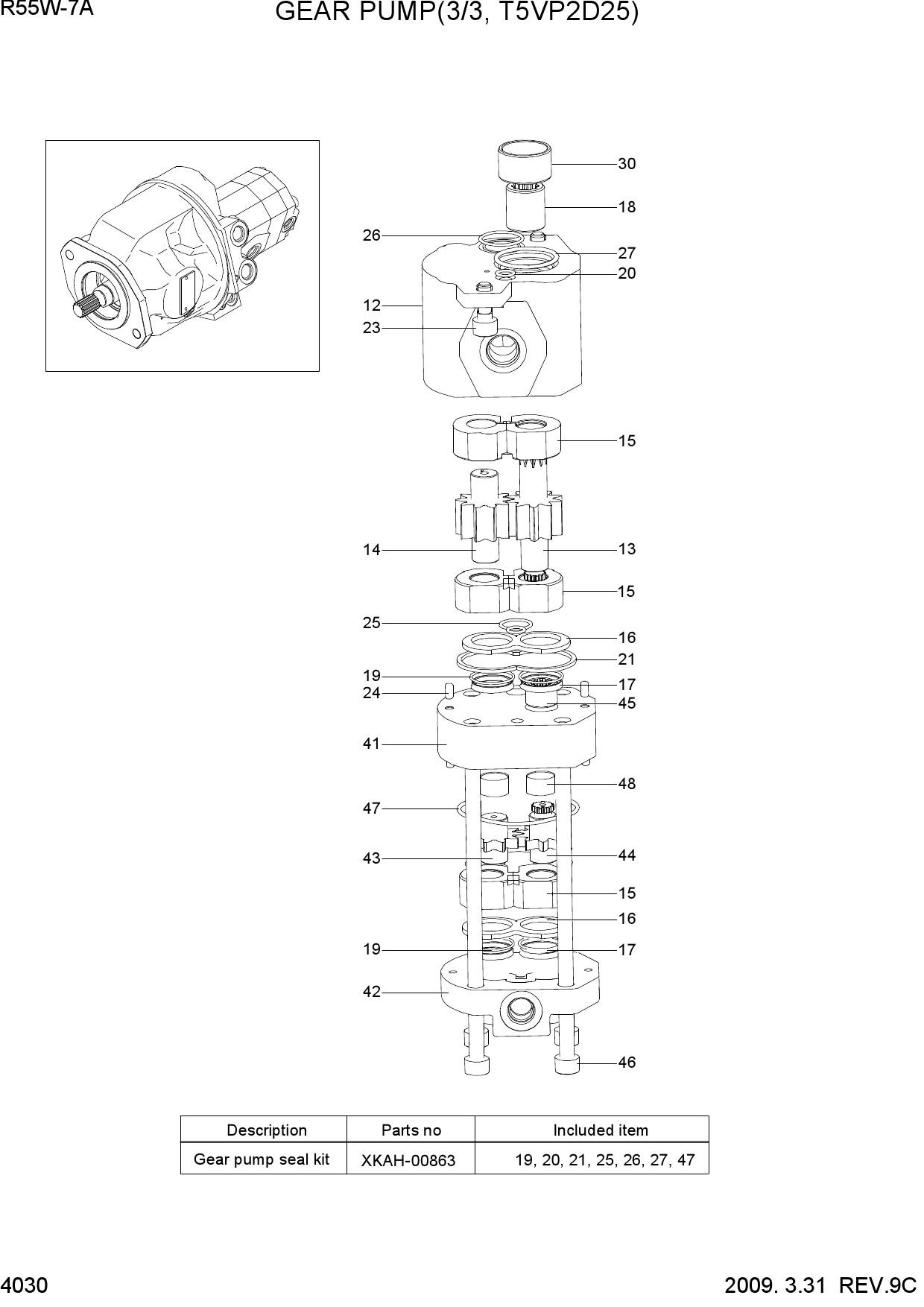 GEAR PUMP(3/3, T5VP2D25)