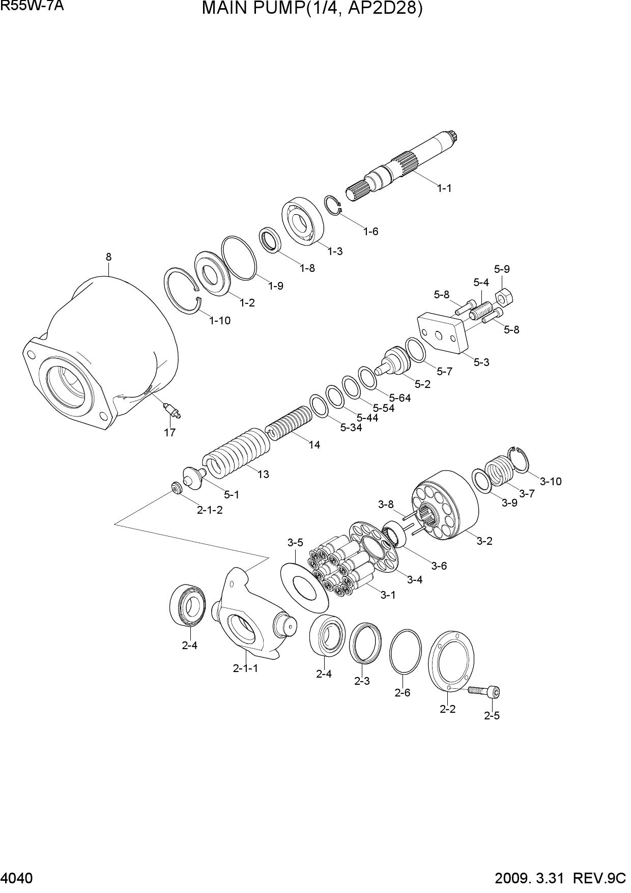 MAIN PUMP(1/4, AP2D28)