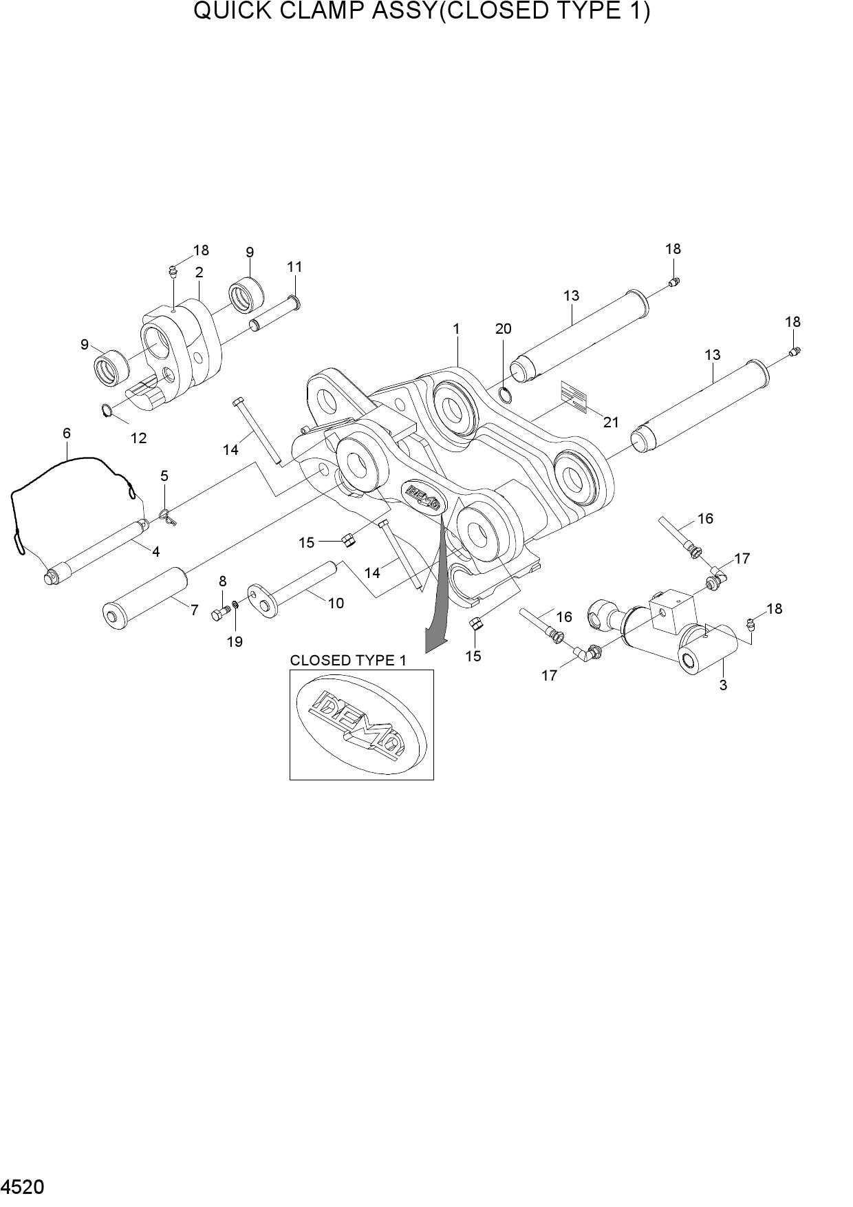QUICK CLAMP ASSY(CLOSED TYPE 1)
