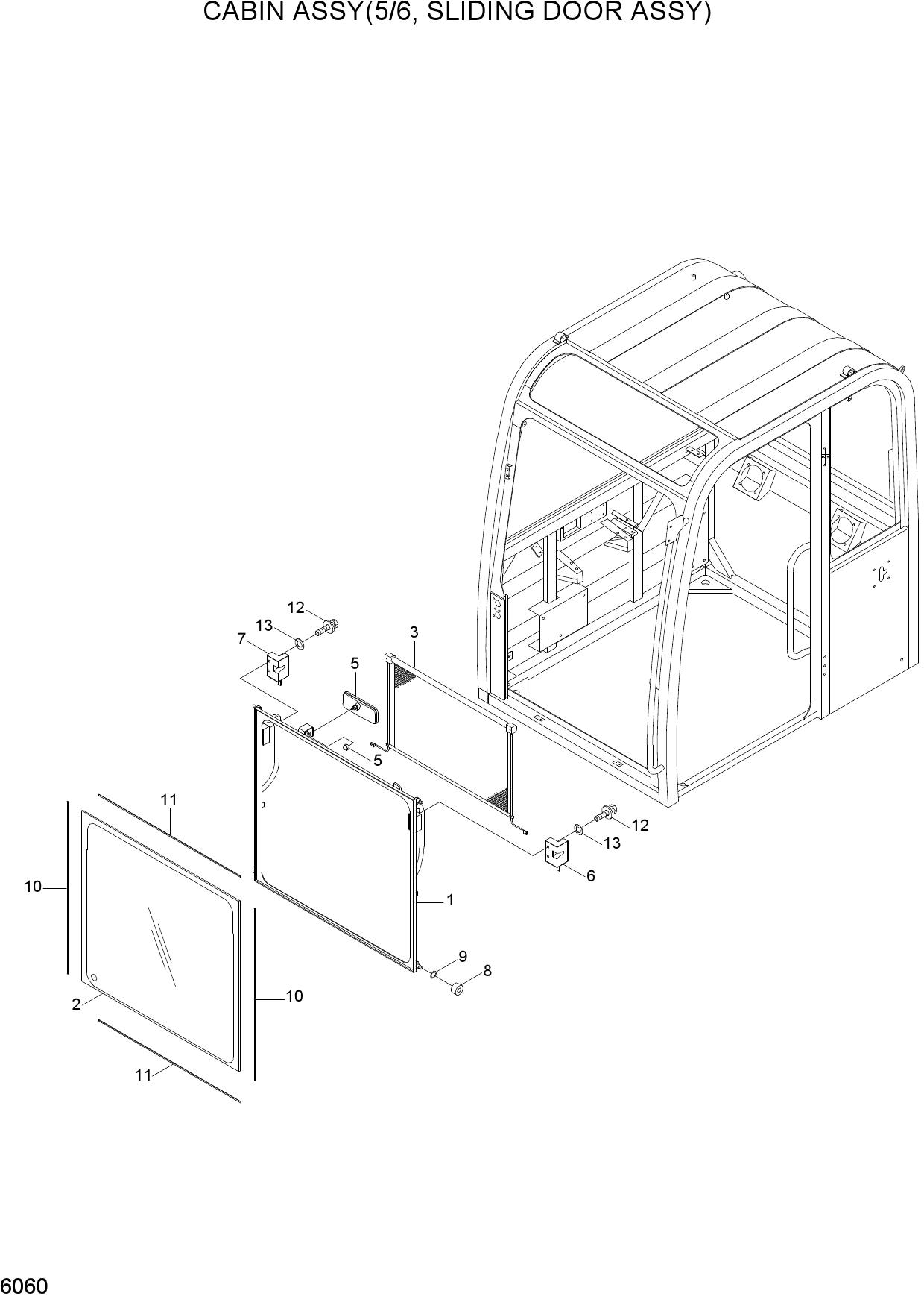 CABIN ASSY(5/6, SLIDING DOOR A