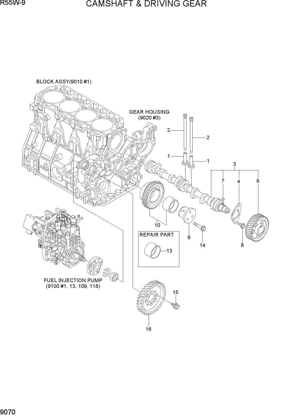 CAMSHAFT & DRIVING GEAR