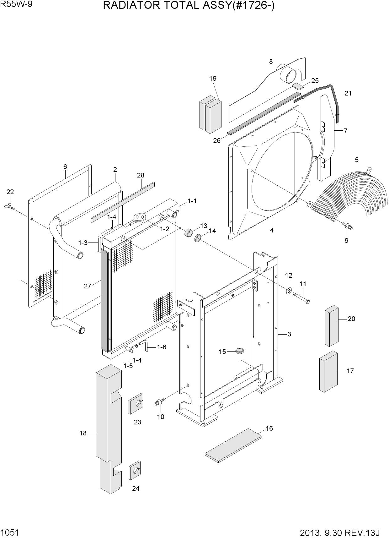 RADIATOR TOTAL ASSY(#1726-)