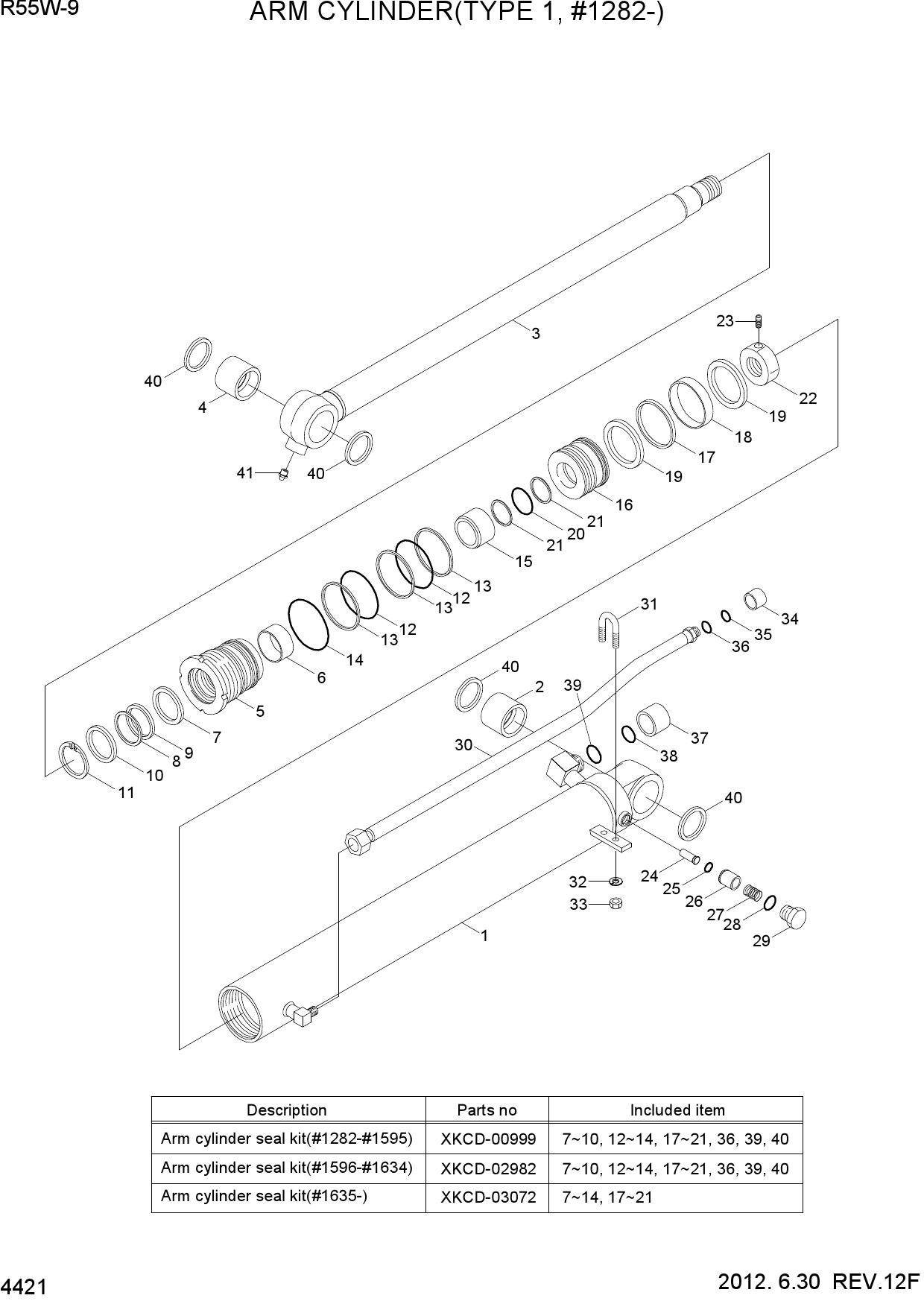 ARM CYLINDER(TYPE 1, #1282-)