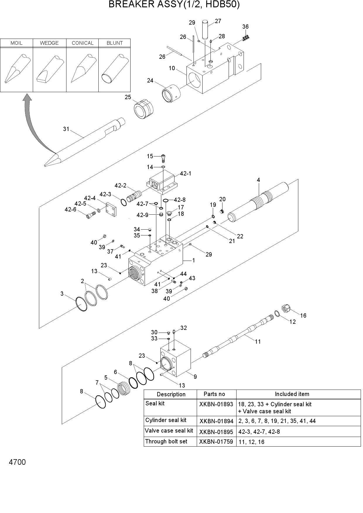 BREAKER ASSY(1/2, HDB50)