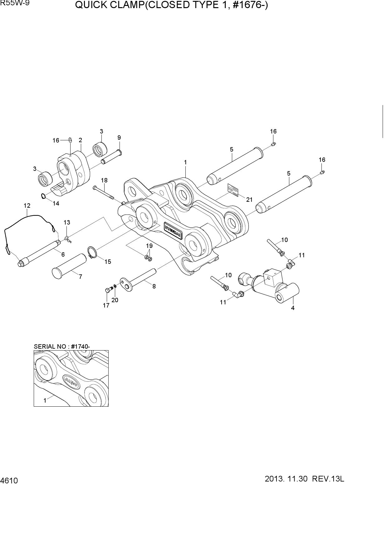 QUICK CLAMP ASSY(CLOSED TYPE, #1676-)