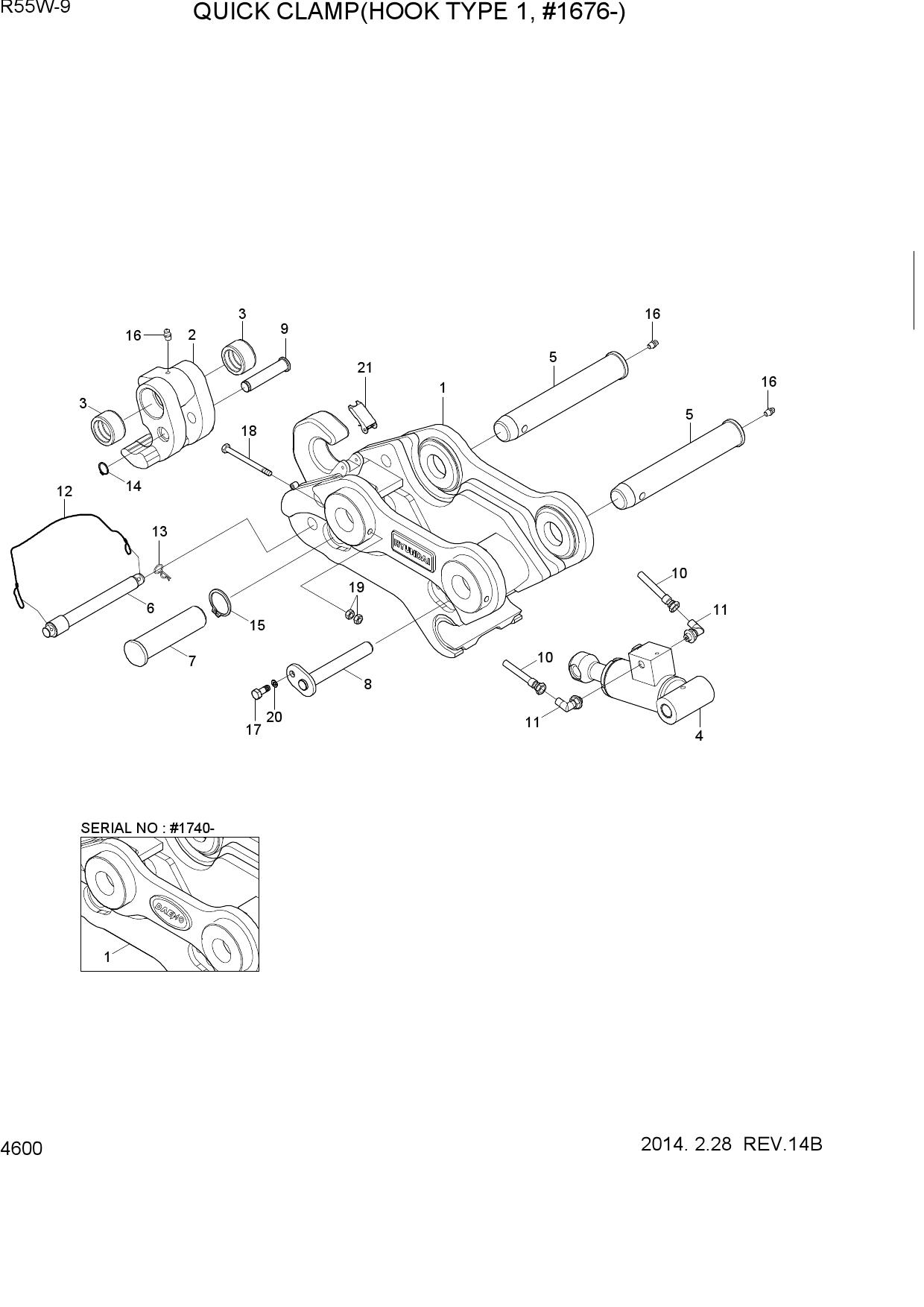 QUICK CLAMP ASSY(HOOK TYPE, #1676-)