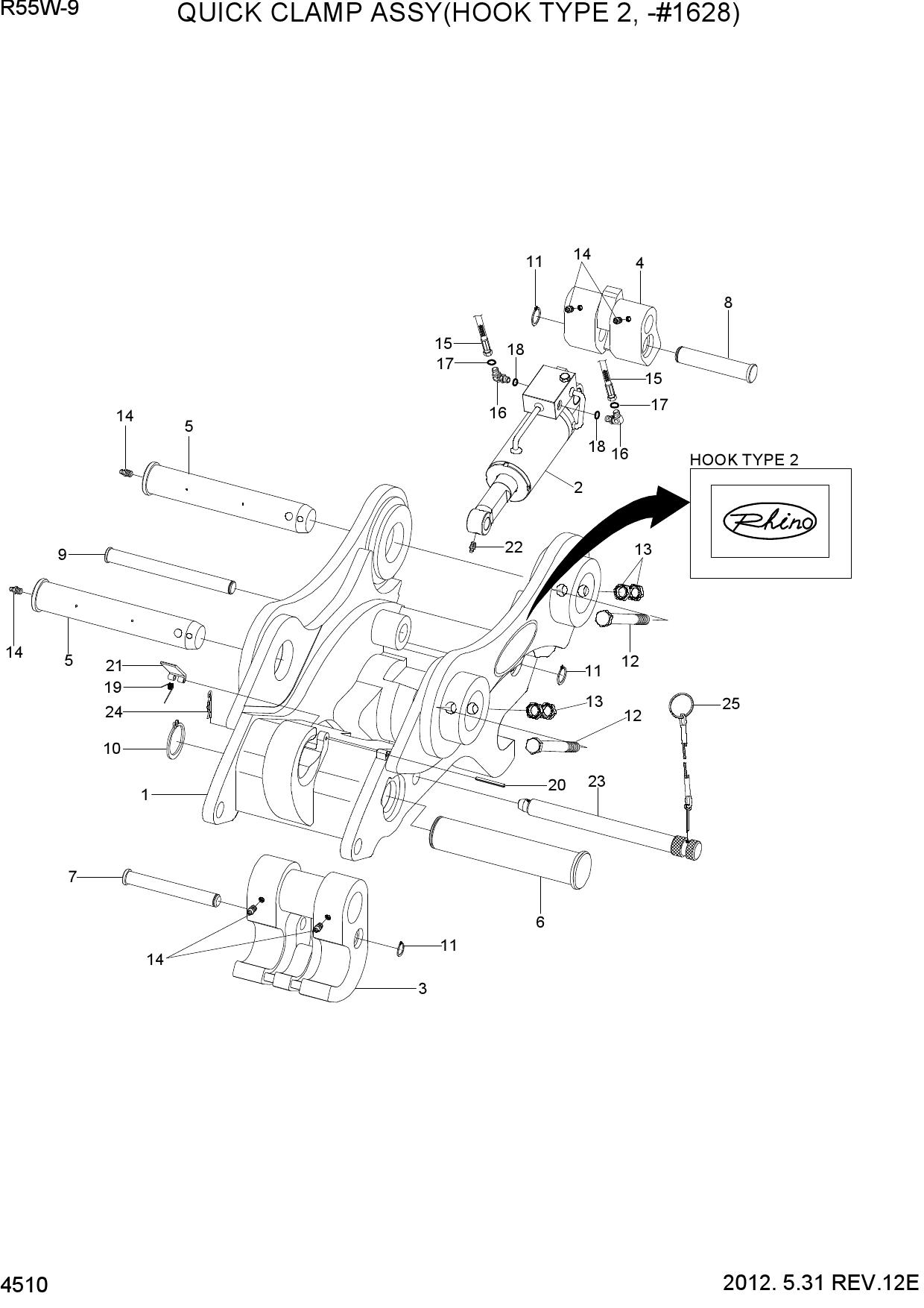 QUICK CLAMP ASSY(HOOK TYPE 2. -#1628)