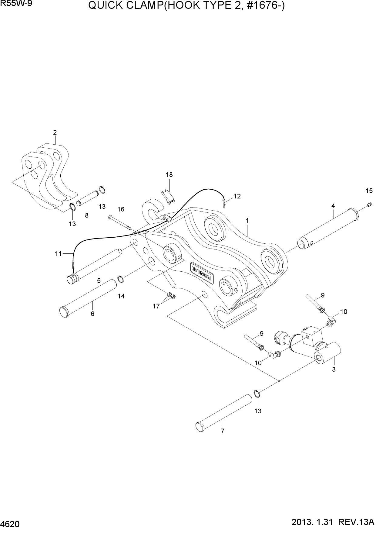 QUICK CLAMP ASSY(OPEN FULL TYPE, #1676-)