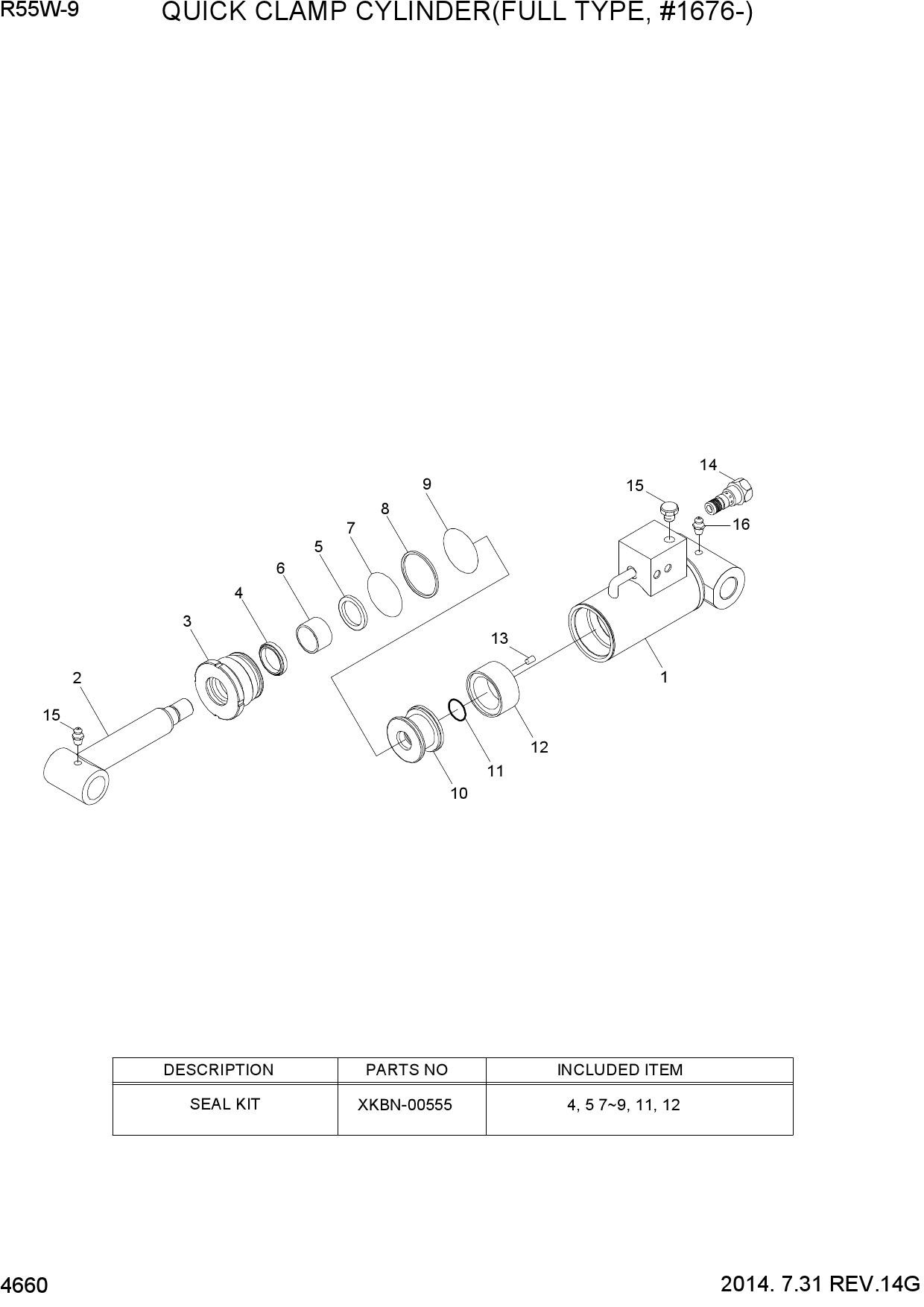QUICK CLAMP CYLINDER(FULL TYPE, #1676-)